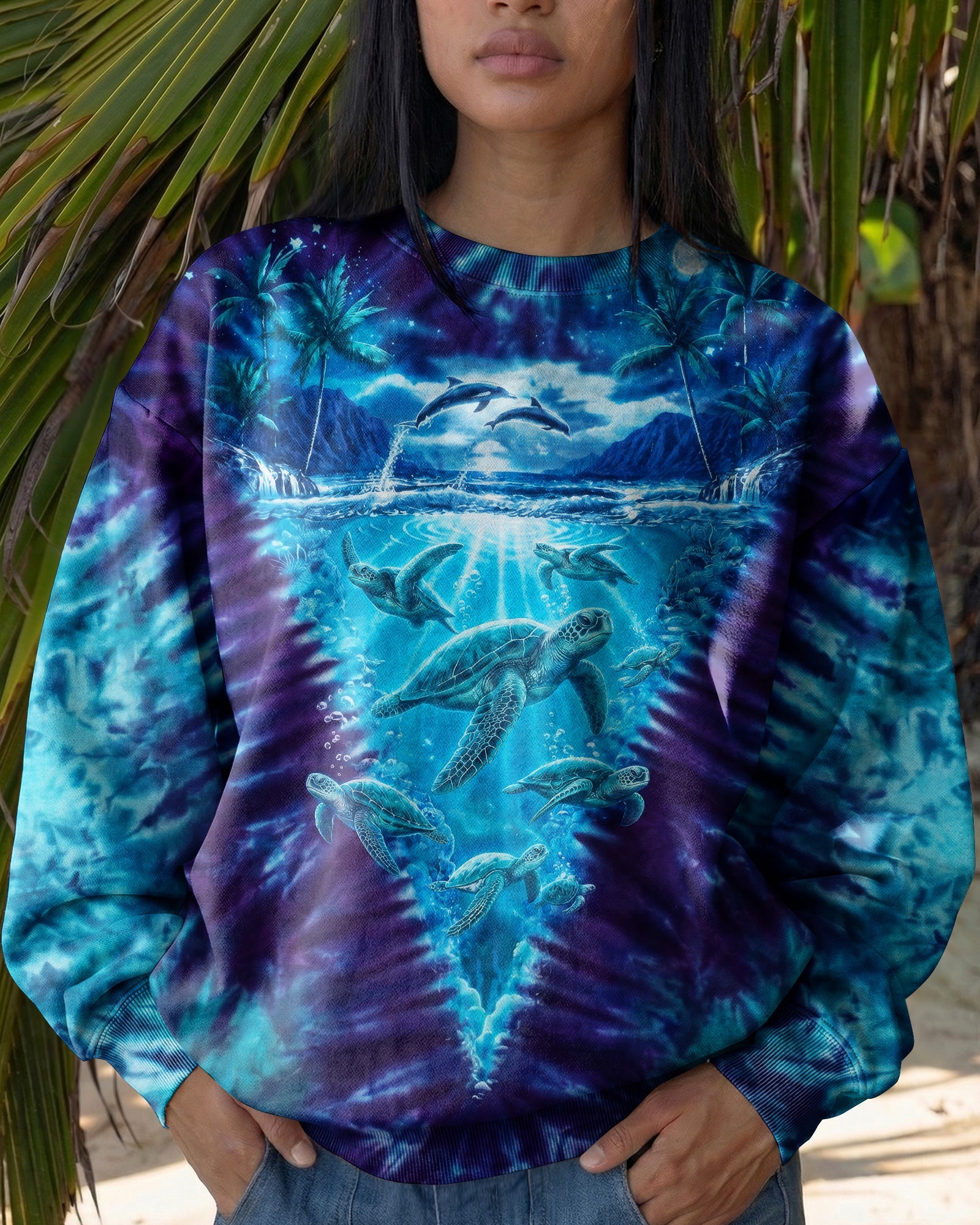 TURTLE MOONLIT PARADISE ALL OVER PRINT - RI0506263