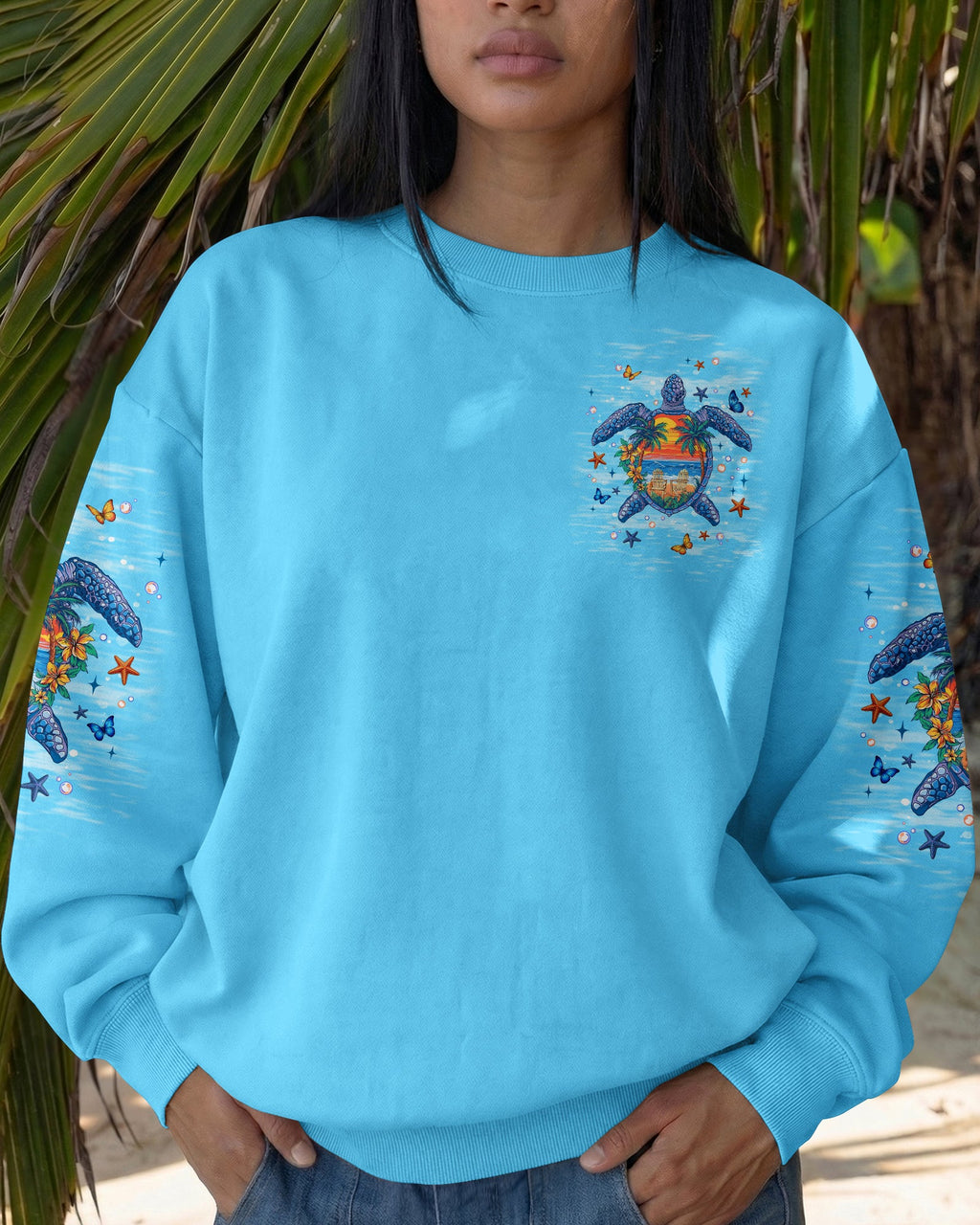 SALTWATER HEALS EVERYTHING TURTLE ALL OVER PRINT   - TLNT0406263