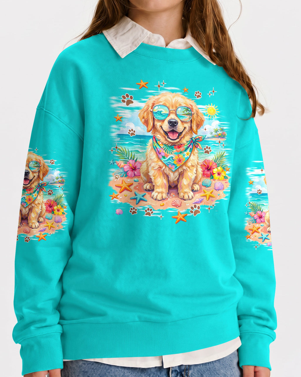 I WAS MADE FOR SUNNY DAYS GOLDEN RETRIEVER DOG KIDS ALL OVER PRINT - TYPQ0406263