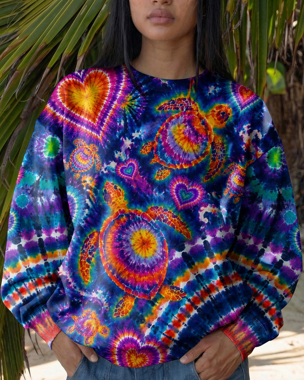 RADIANT SEA TURTLE HEARTS COLORFUL ALL OVER PRINT- KMTM0107261