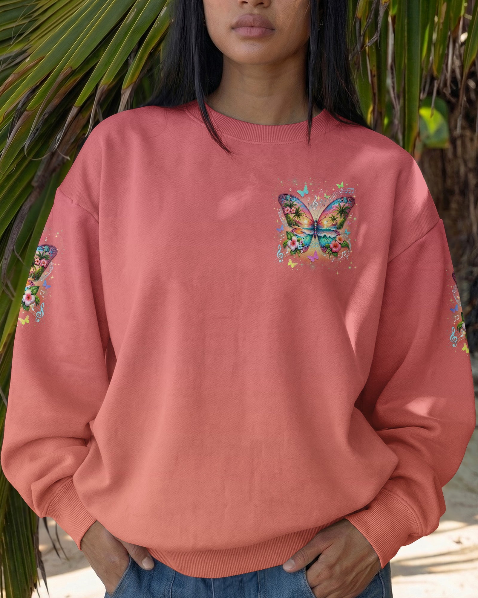 FIND ME WHERE THE MUSIC MEETS THE OCEAN BUTTERFLY ALL OVER PRINT - TYLN0704262