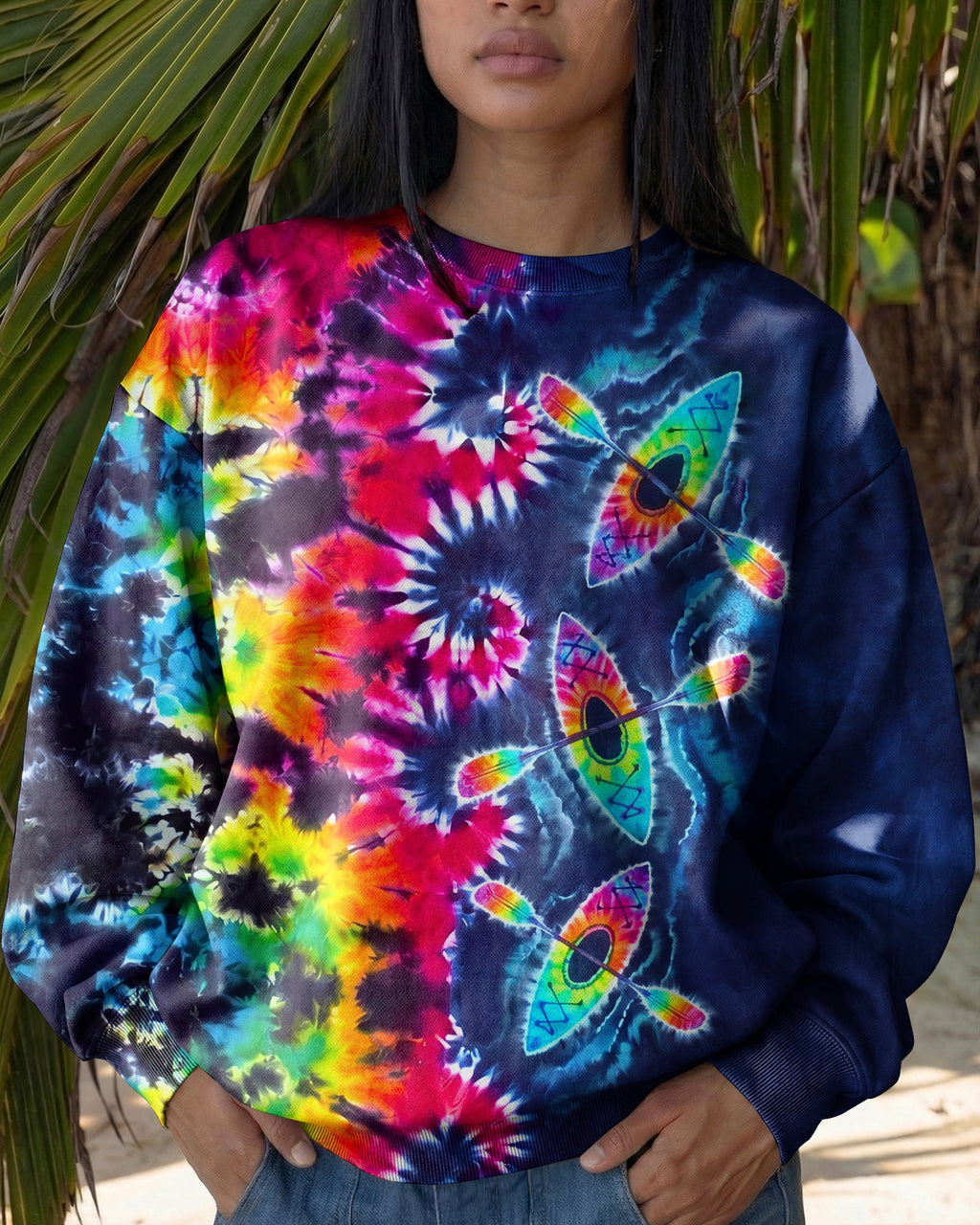 KAYAK WAVES COLORFUL BURST ALL OVER PRINT  - TLNO0607262