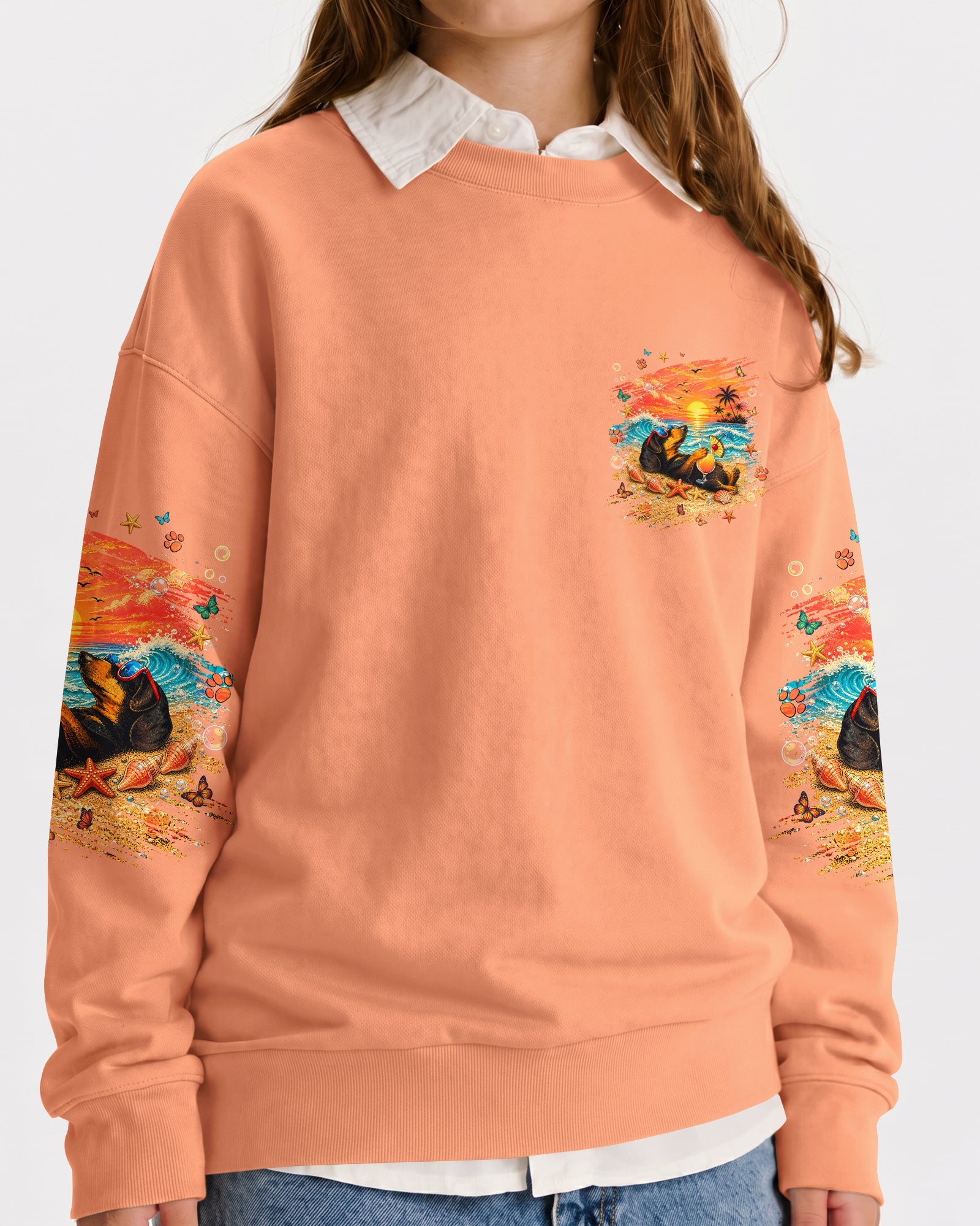 SANDY PAWS AND SALTY KISSES DACHSHUND DOG KIDS ALL OVER PRINT - TLNT2205264