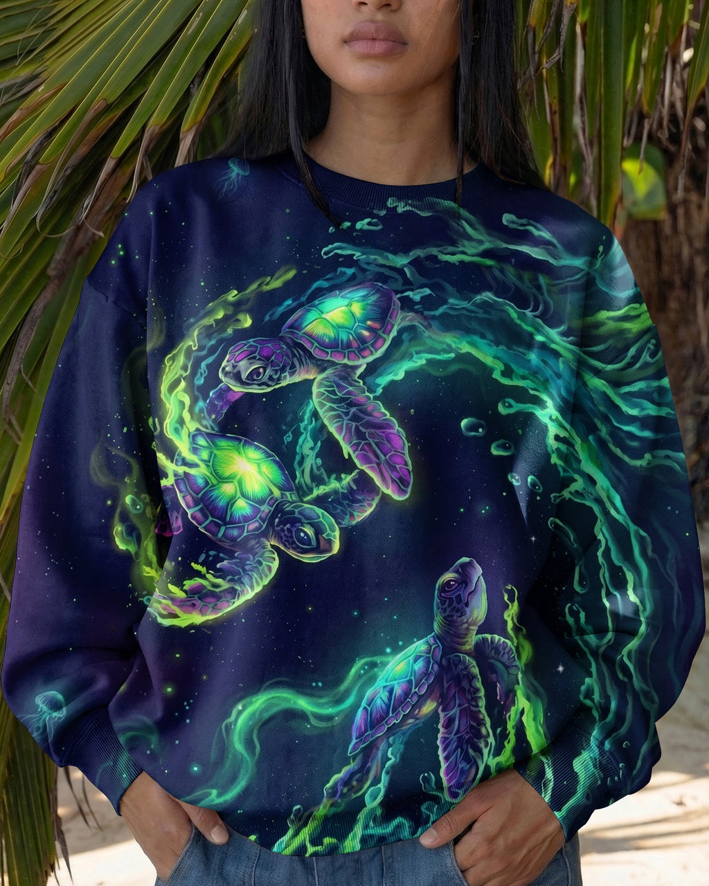 THREE TURTLES OF THE COSMIC TIDE ALL OVER PRINT - TLHN1707263