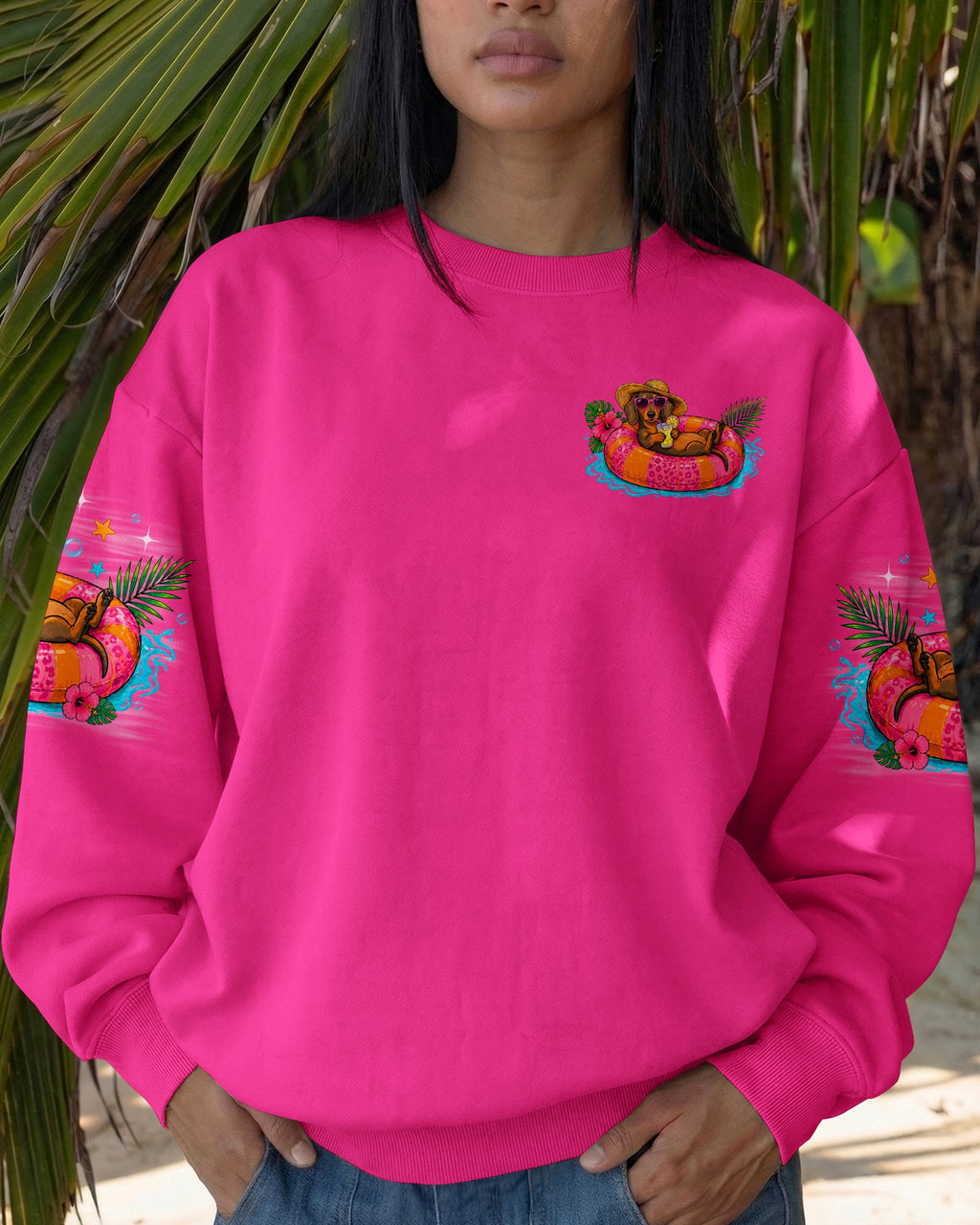 HOTTER THAN A HOOCHIE COOCHIE DACHSHUND DOG ALL OVER PRINT - TLNO1805262