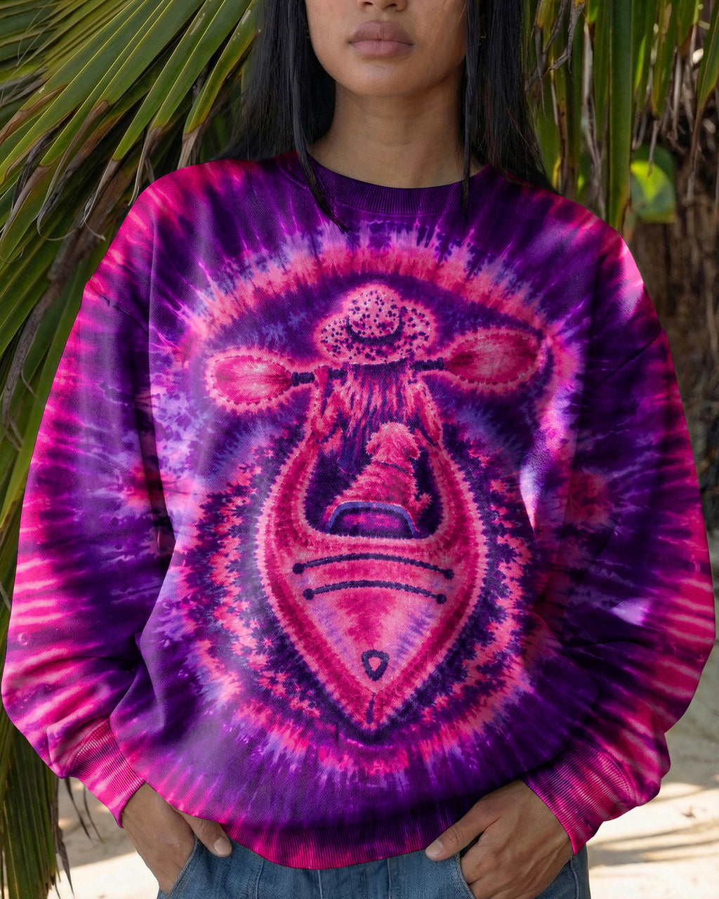 KAYAK GIRL WITH DOG BURST ALL OVER PRINT - TLNO0207265