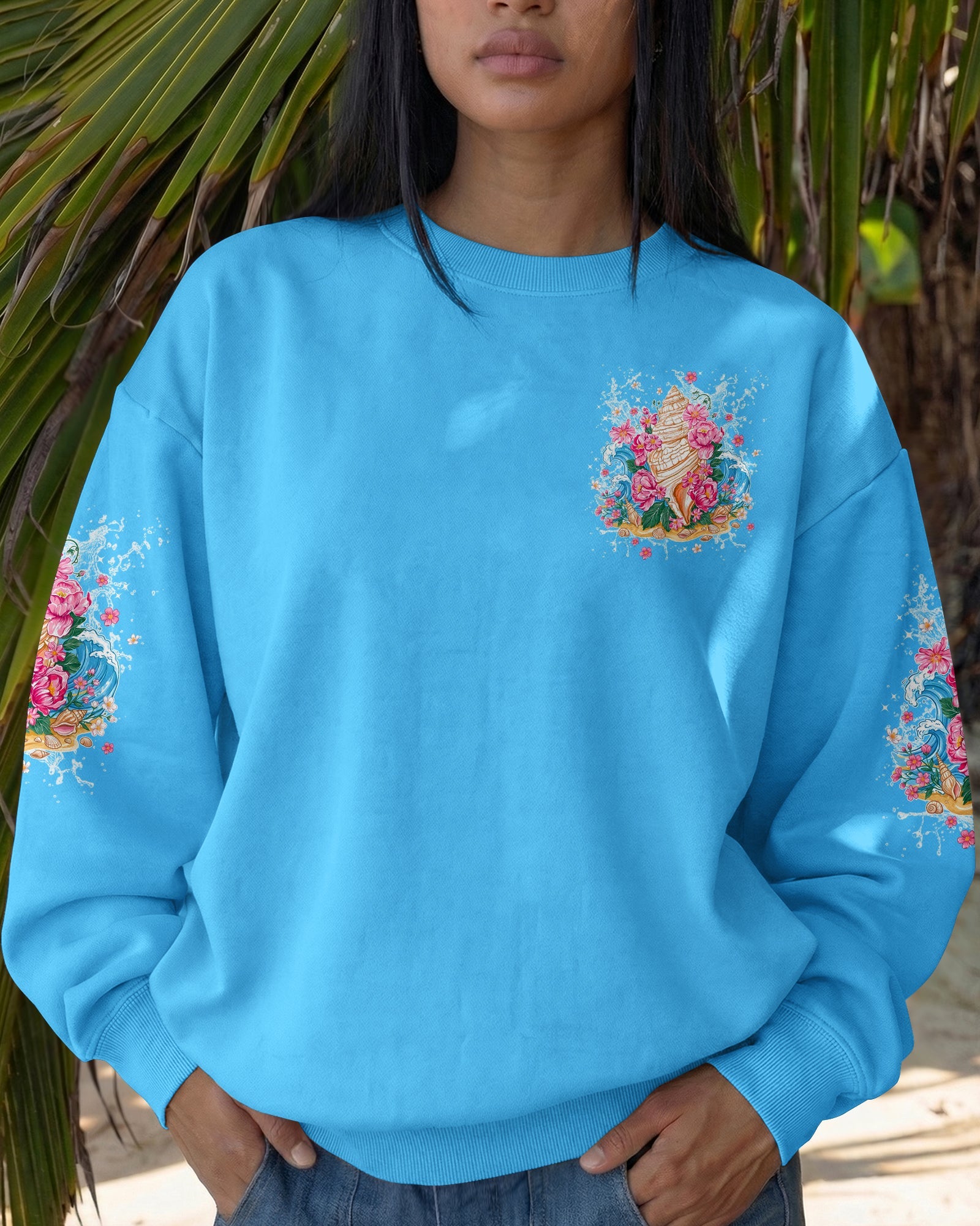 SMELL THE SEA FEEL THE BREEZE SEASHELL ALL OVER PRINT - TYPQ0806261