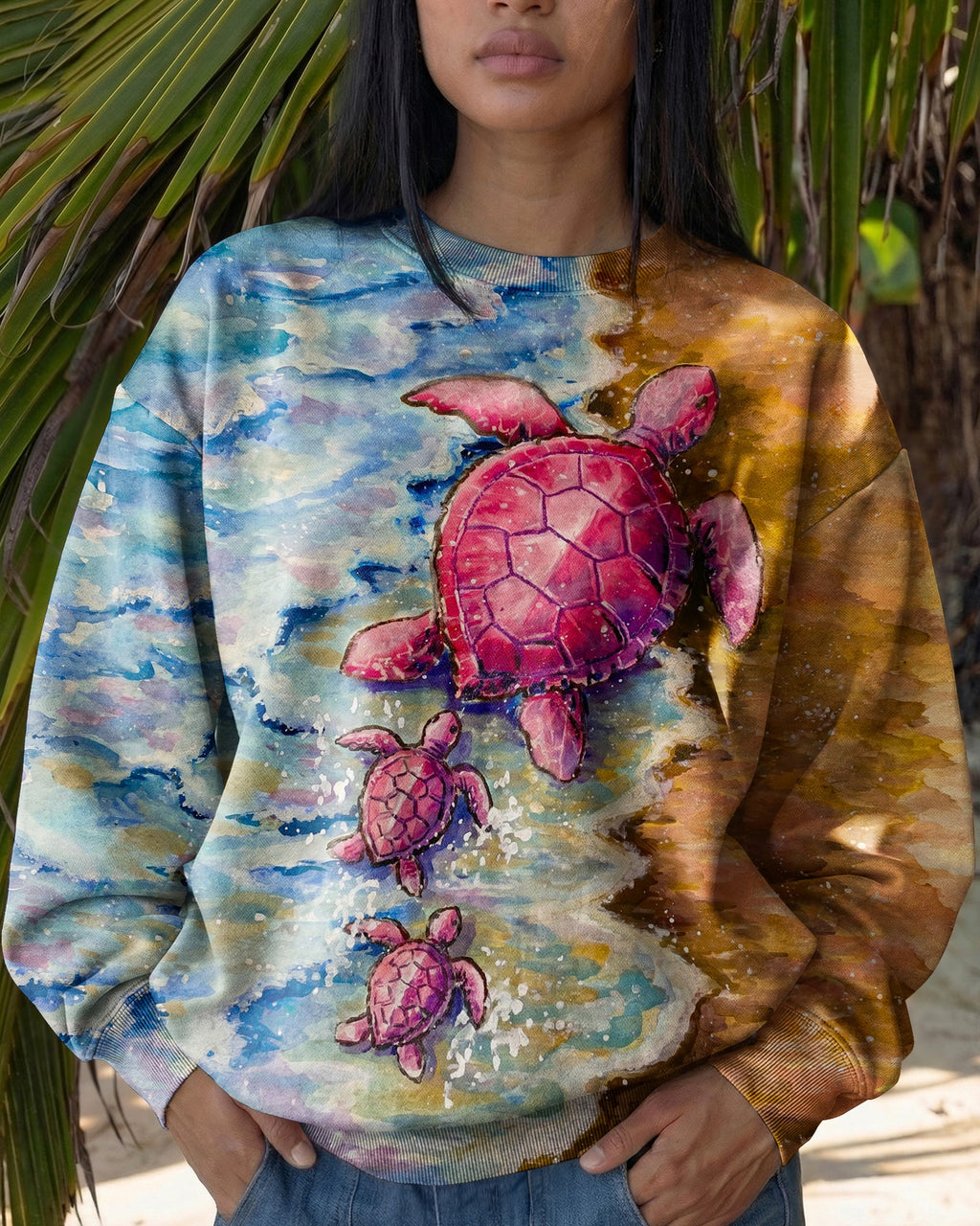 TURTLE SANDY BEACH ALL OVER PRINT  - TLNO0406262