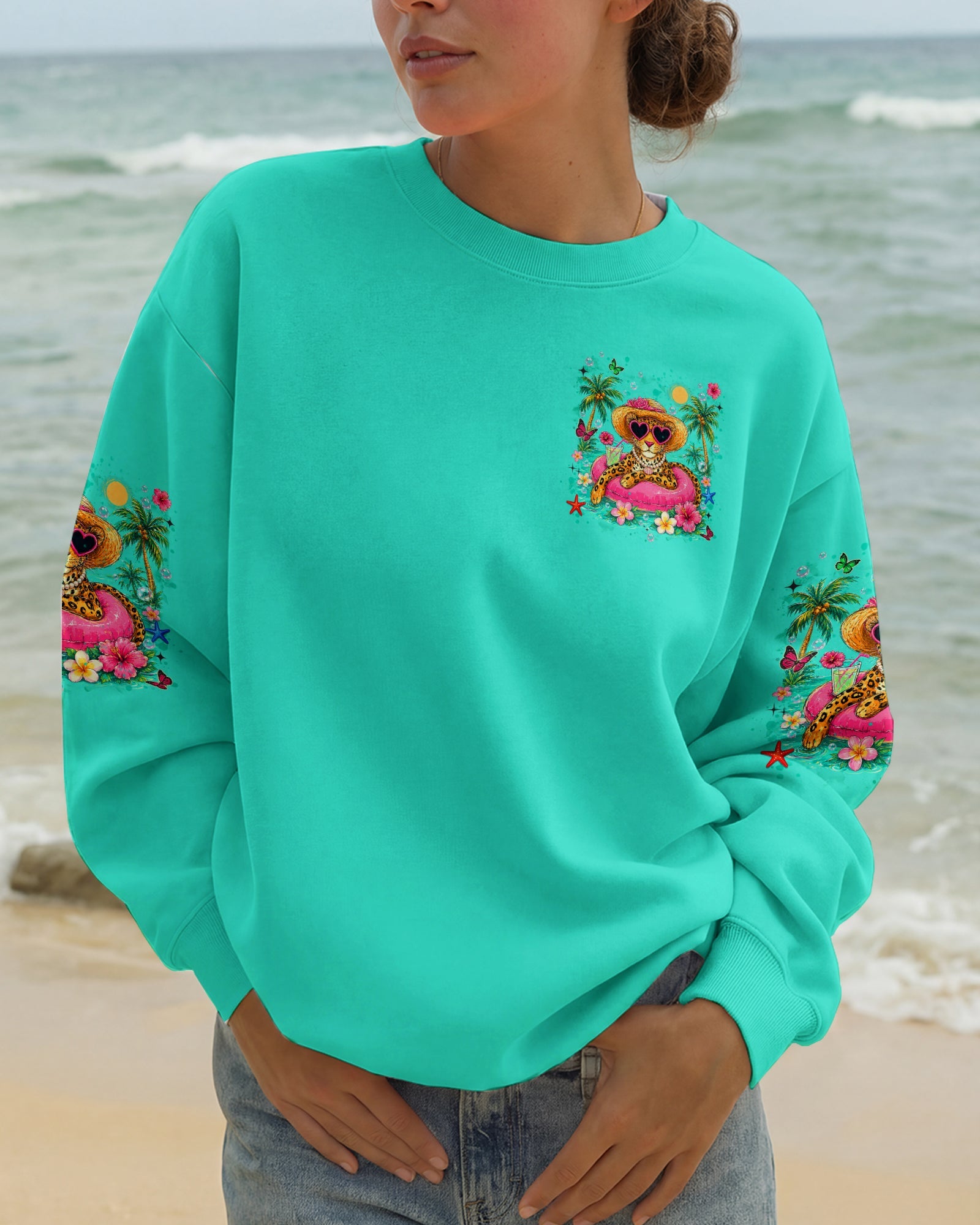 SALTY MOMS BEACH CLUB LEOPARD ALL OVER PRINT  - TLHN2705261