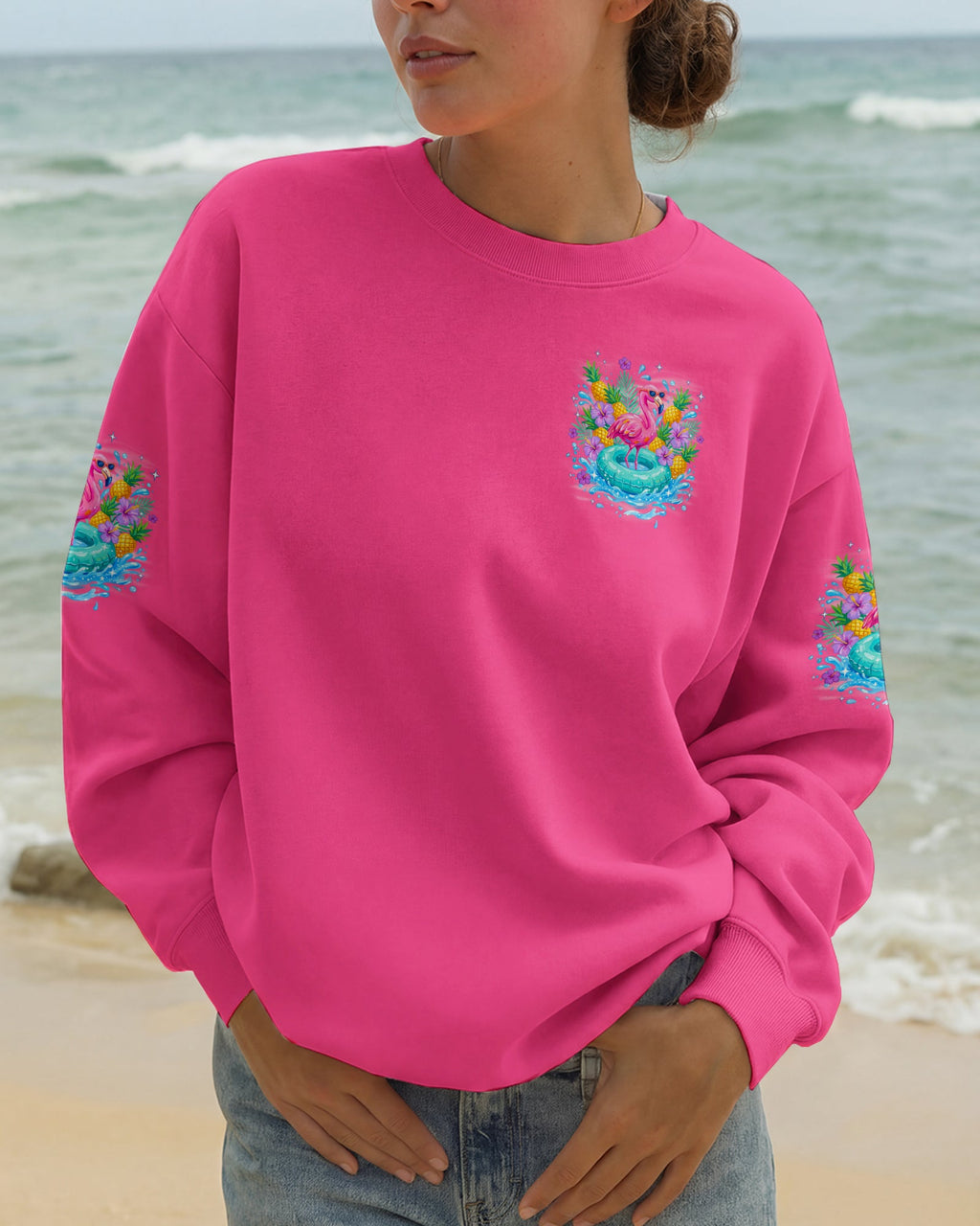 FEELING FLOCKIN' FABULOUS FLAMINGO ALL OVER PRINT - TYQY1004263