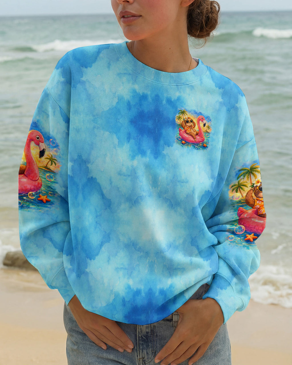 MENTALLY ON ISLAND TIME SLOTH ALL OVER PRINT - TLTW0704262