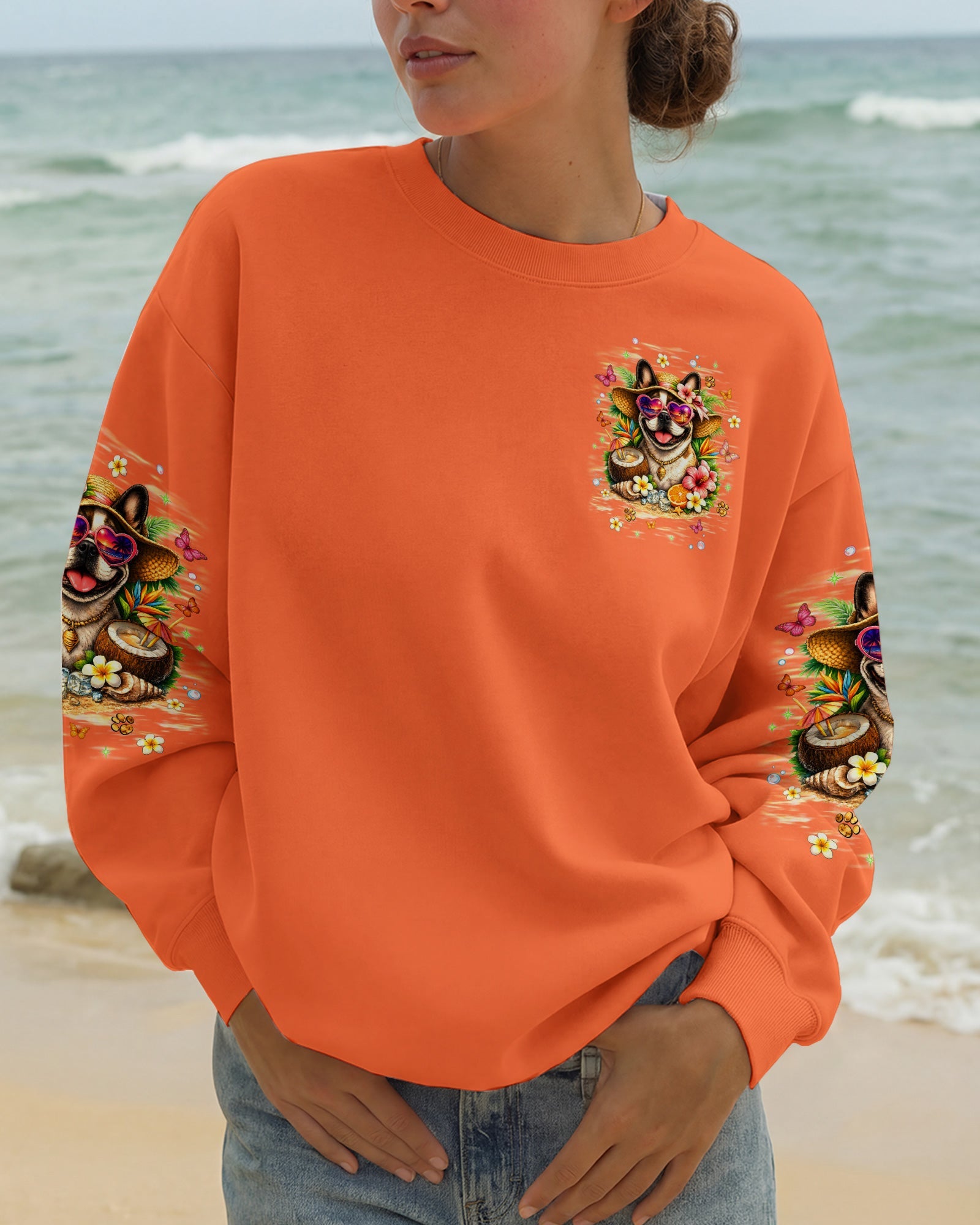 SANDY PAWS AND SALTY KISSES FRENCH BULLDOG ALL OVER PRINT - TLNT1905261