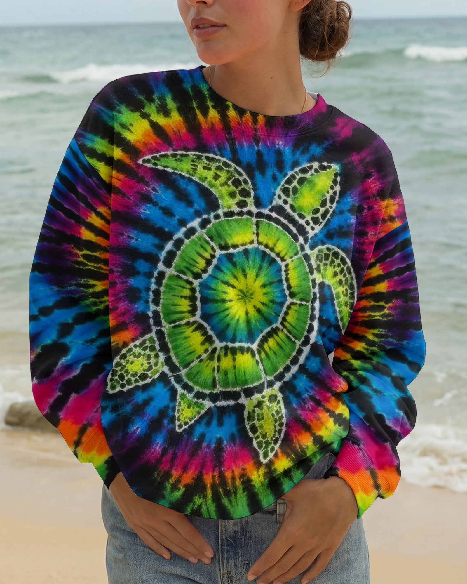 COLORFUL SEA TURTLE  ALL OVER PRINT - TLTW1205261