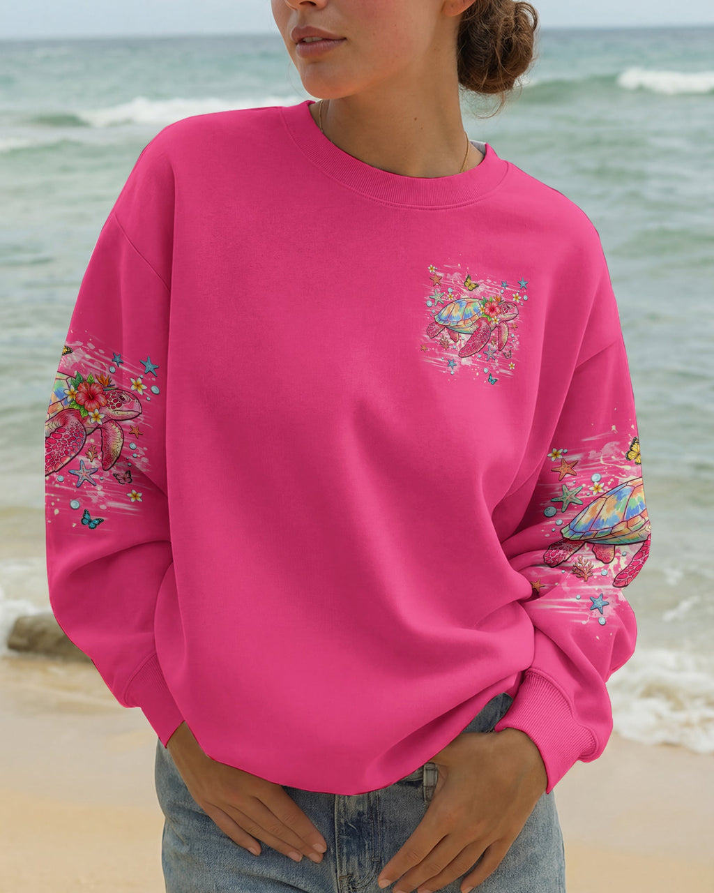 TURTLE KISSES STARFISH WISHES ALL OVER PRINT -  TLHN1606264