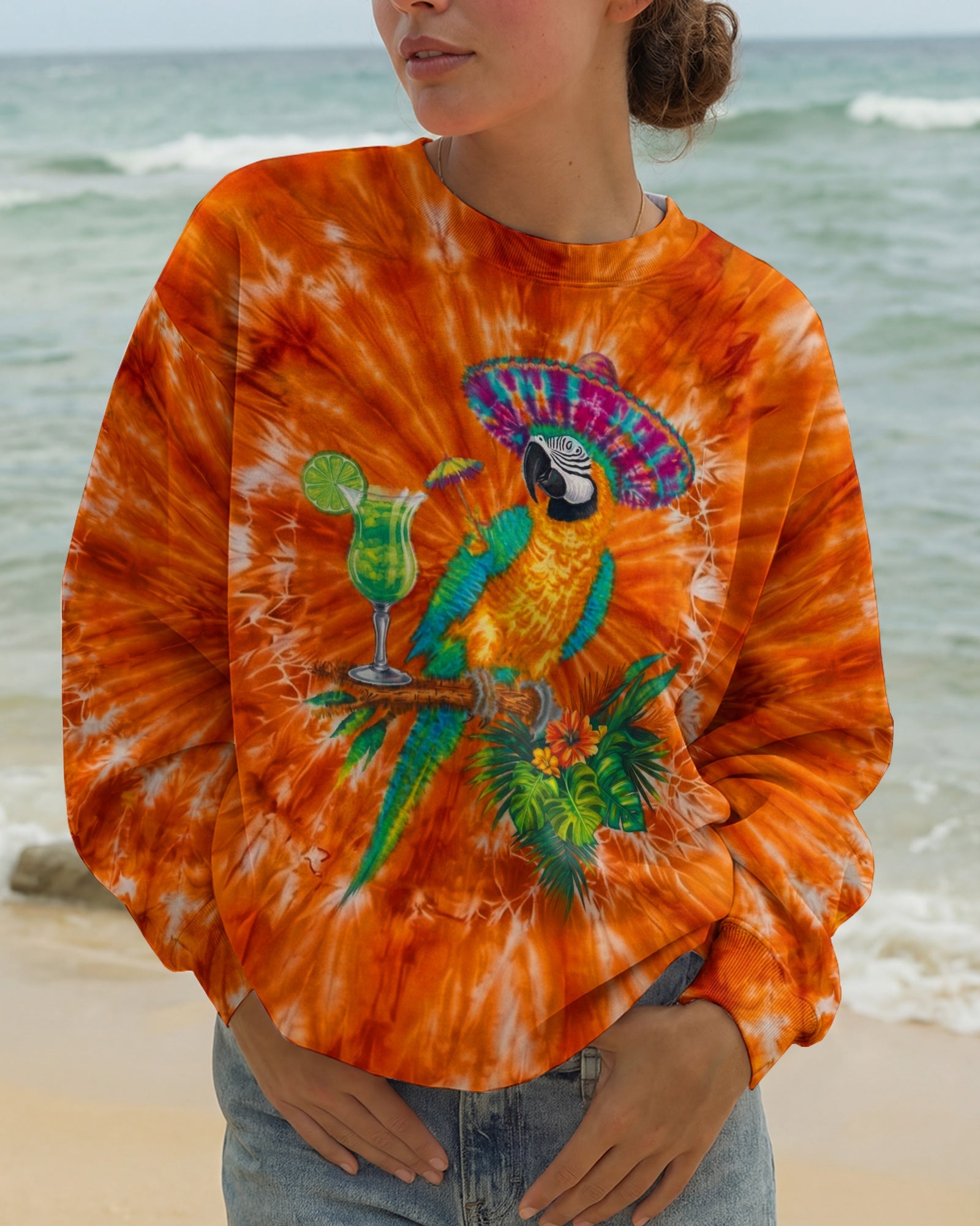POLLY WANTS A COCKTAIL PARROT ALL OVER PRINT  - TLNO1404262