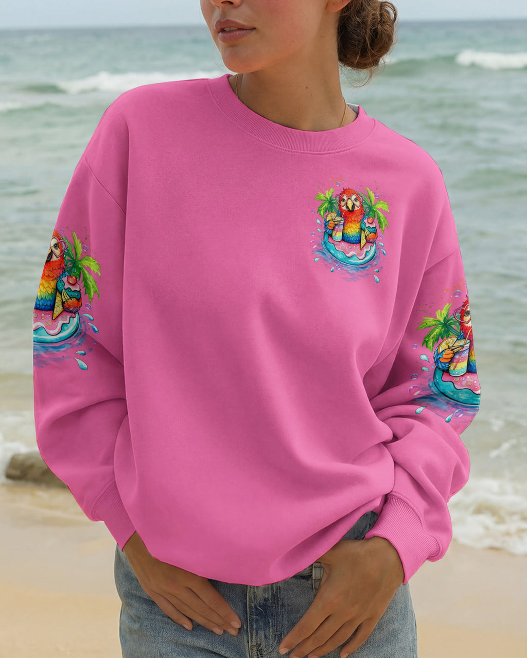 DON'T WORRY BEACH HAPPY PARROT ALL OVER PRINT - TLTW1504261