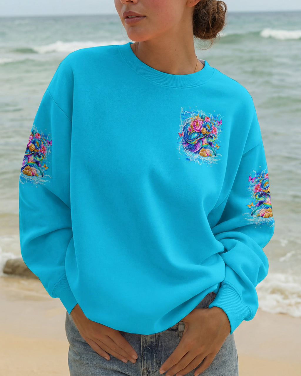 SALTWATER HEALS EVERYTHING TURTLE ALL OVER PRINT - TYLN0506263