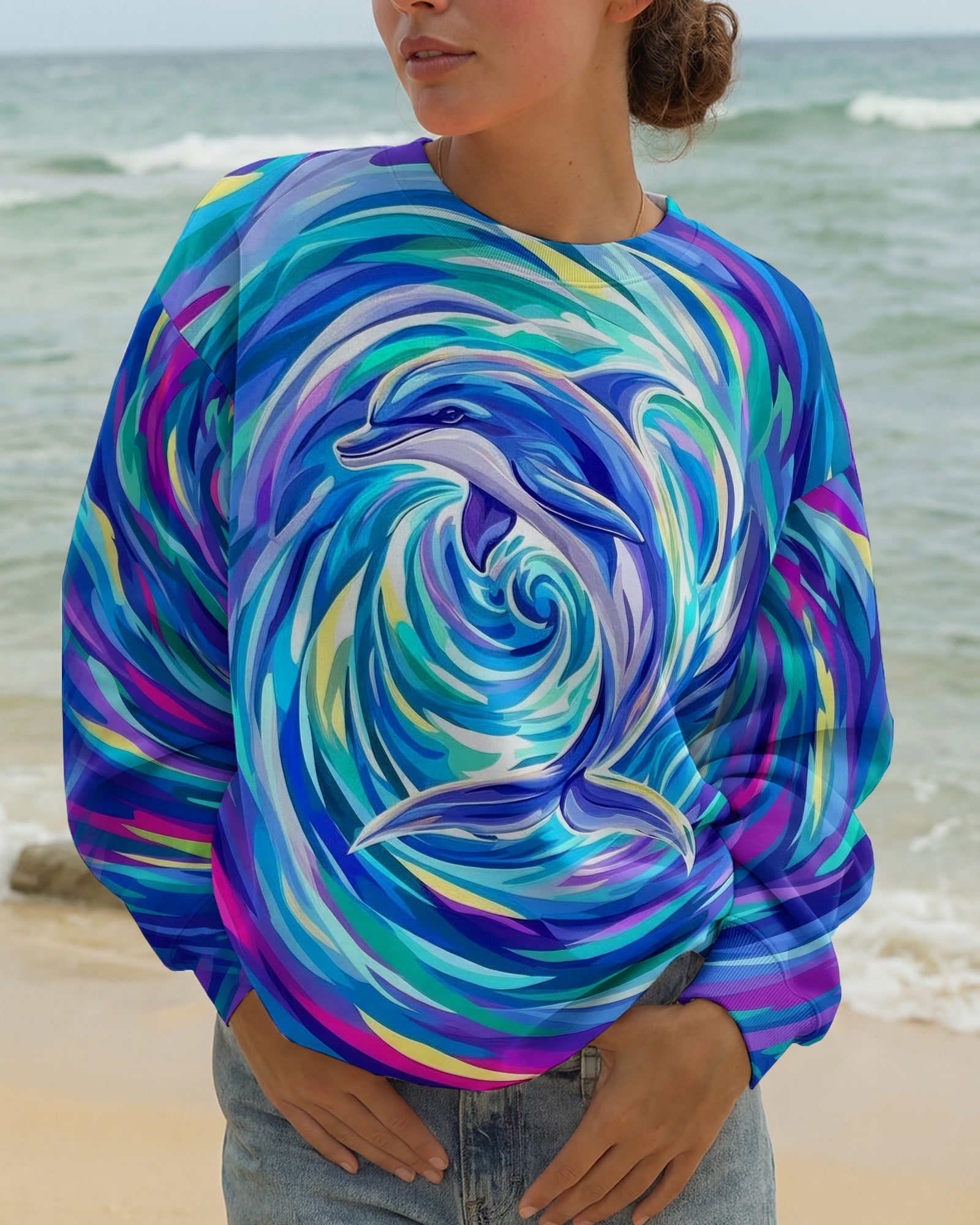 OCEAN SPIRIT DOLPHIN ALL OVER PRINT - TYLN0605261