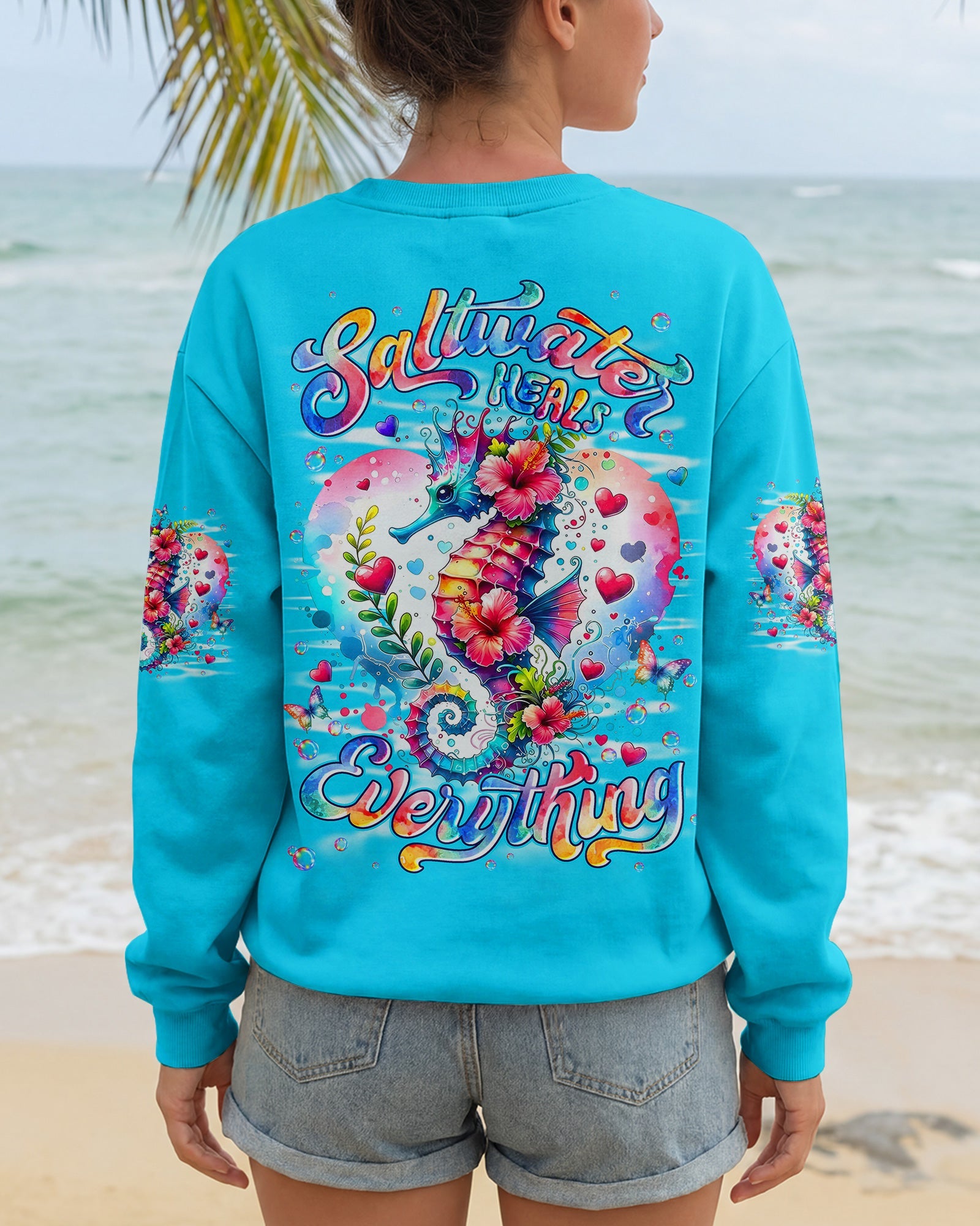 SALTWATER HEALS EVERYTHING SEAHORSE ALL OVER PRINT - TYLN1505262