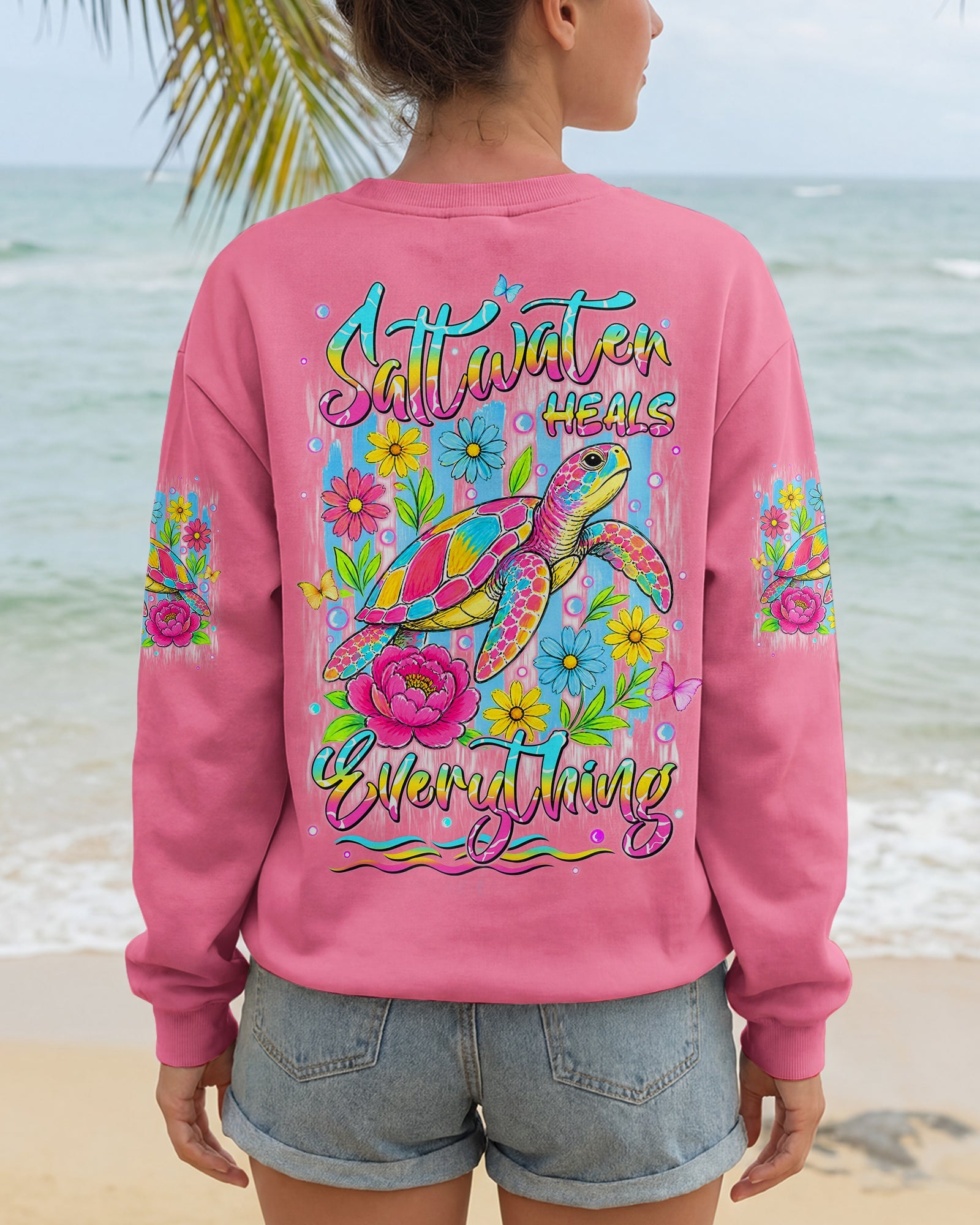 SALTWATER HEALS EVERYTHING TURTLE ALL OVER PRINT - TYLN2505262