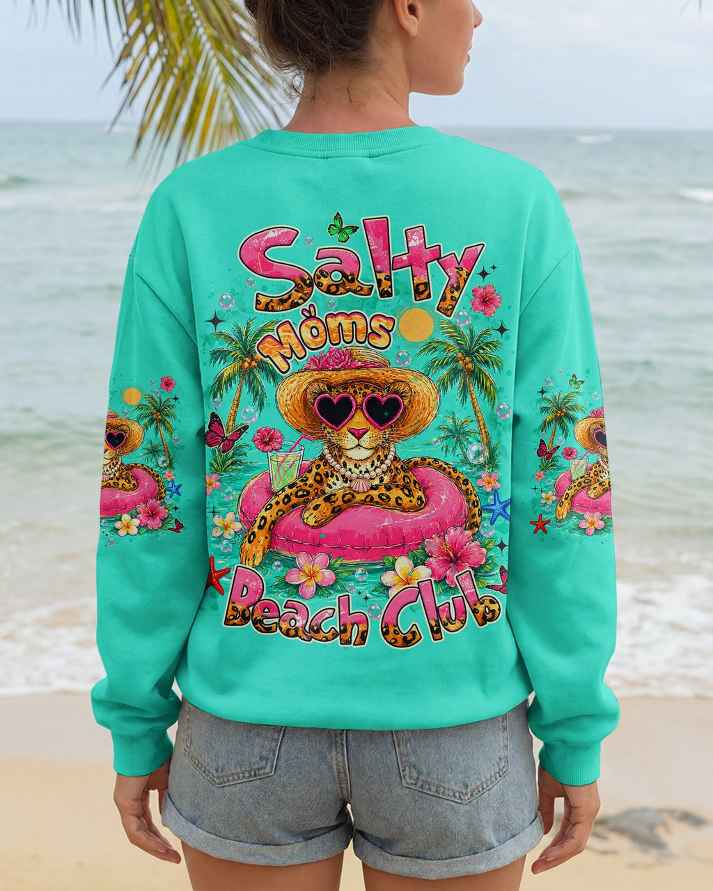 SALTY MOMS BEACH CLUB LEOPARD ALL OVER PRINT  - TLHN2705261