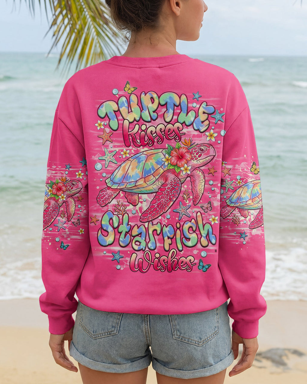 TURTLE KISSES STARFISH WISHES ALL OVER PRINT -  TLHN1606264