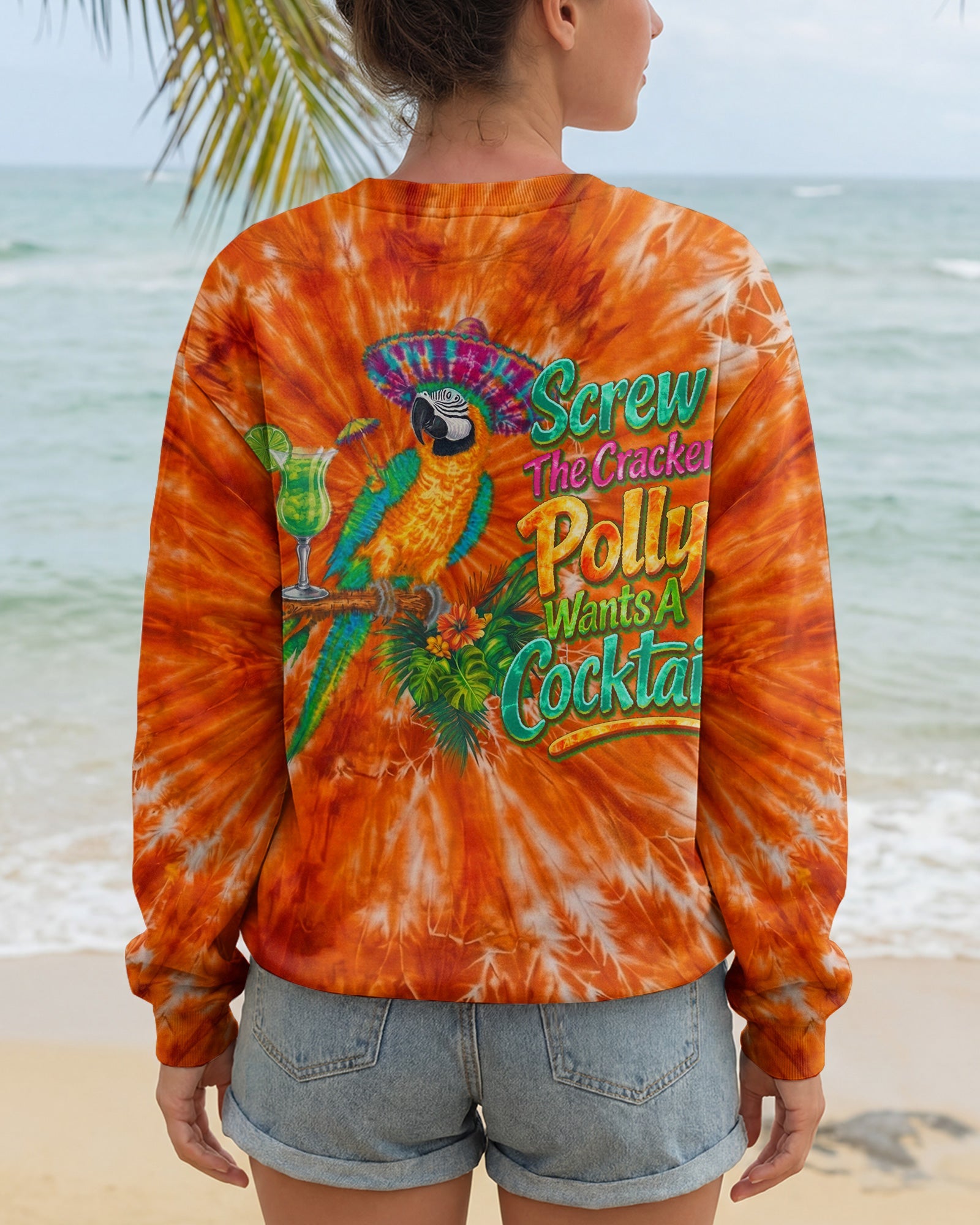 POLLY WANTS A COCKTAIL PARROT ALL OVER PRINT  - TLNO1404262