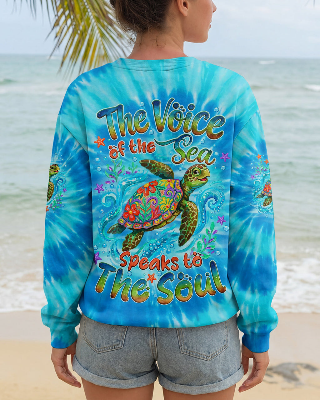 THE VOICE OF THE SEA SPEAKS TO THE SOUL TURTLE ALL OVER PRINT - TYQY2404263