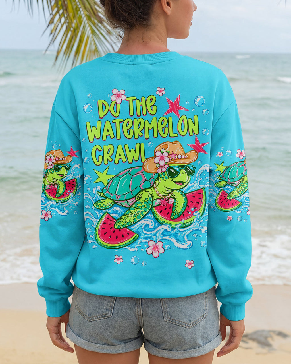 DO THE WATERMELON CRAWL TURTLE ALL OVER PRINT - TLTW1306261