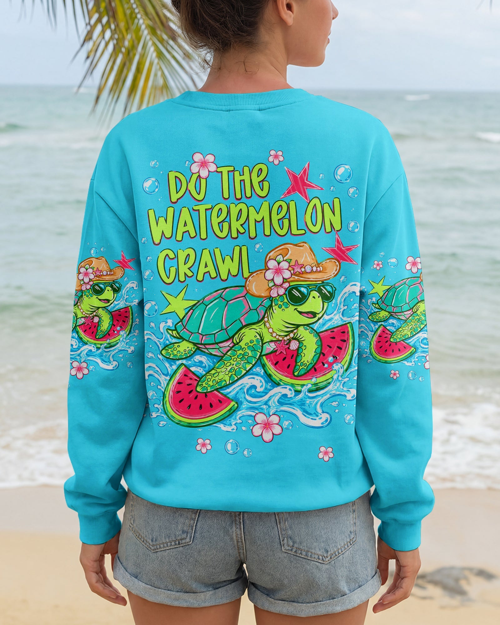 DO THE WATERMELON CRAWL TURTLE ALL OVER PRINT - TLTW1306261