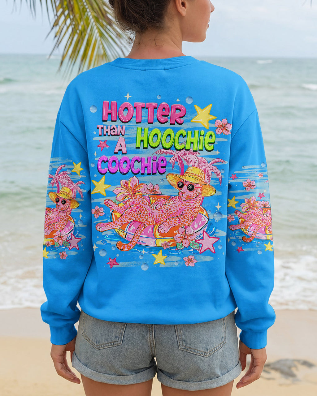 HOTTER THAN A HOOCHIE COOCHIE LEOPARD ALL OVER PRINT  - TLHN2406262