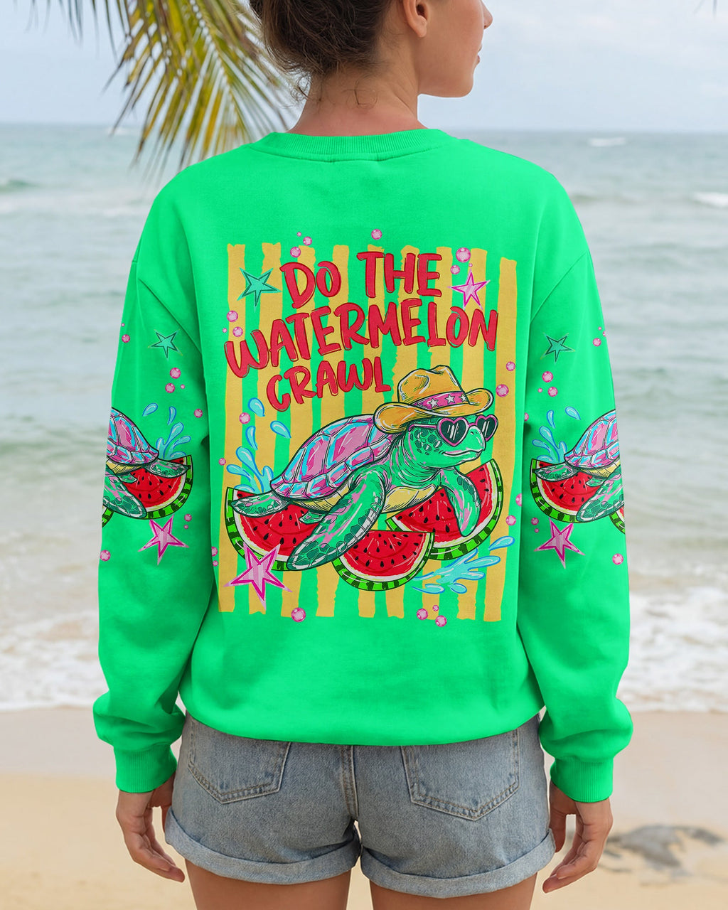 DO THE WATERMELON CRAWL TURTLE ALL OVER PRINT - TLNT2905263
