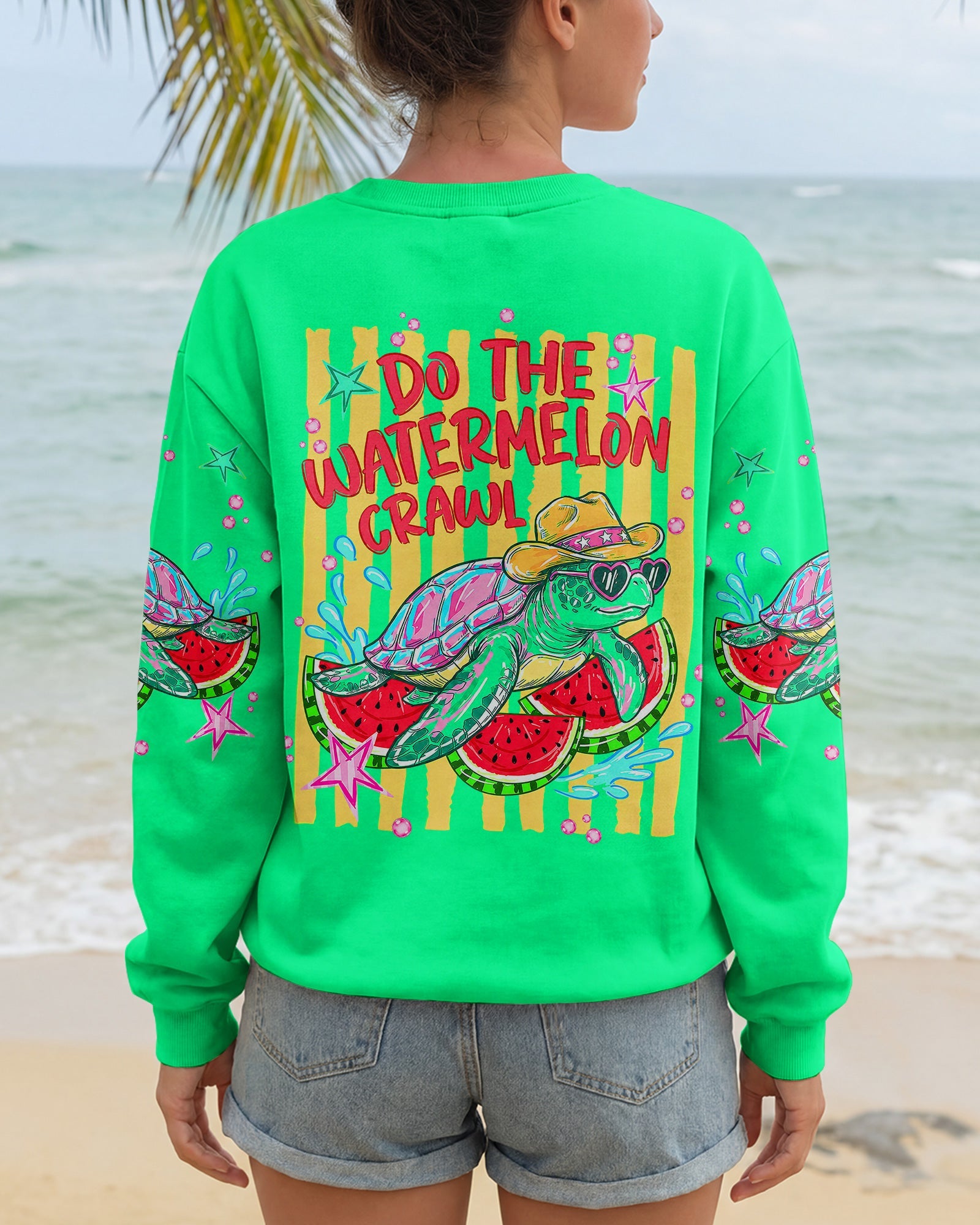 DO THE WATERMELON CRAWL TURTLE ALL OVER PRINT - TLNT2905263