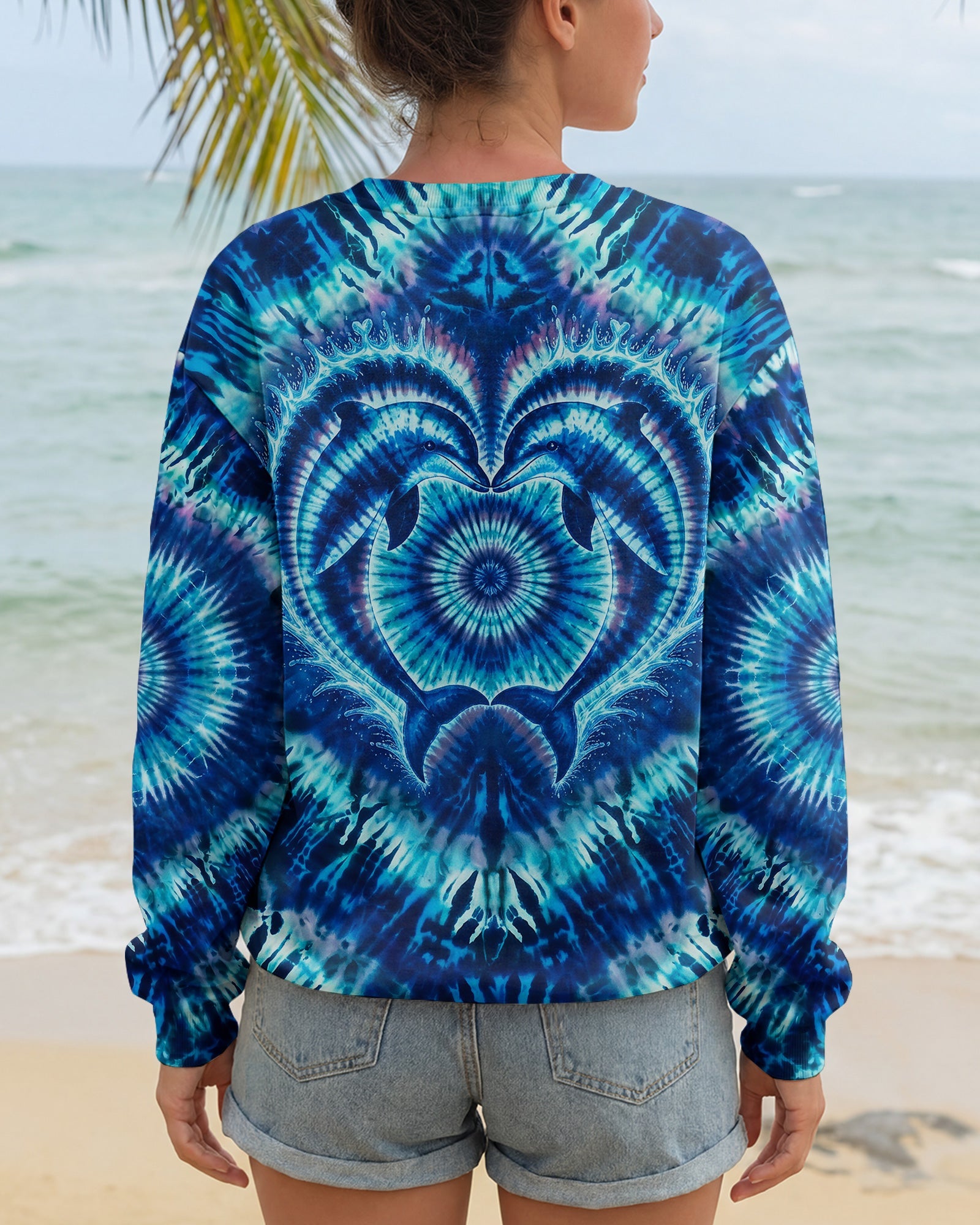 DOLPHIN HEART SWIRL ALL OVER PRINT - KMTM0505261