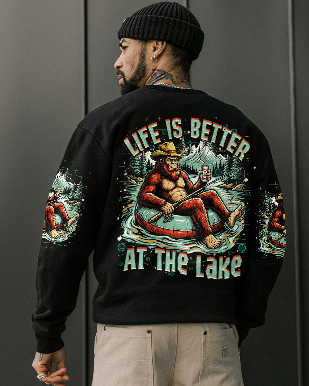 LIFE IS BETTER AT THE LAKE BIGFOOT ALL OVER PRINT   - TLHN2805263