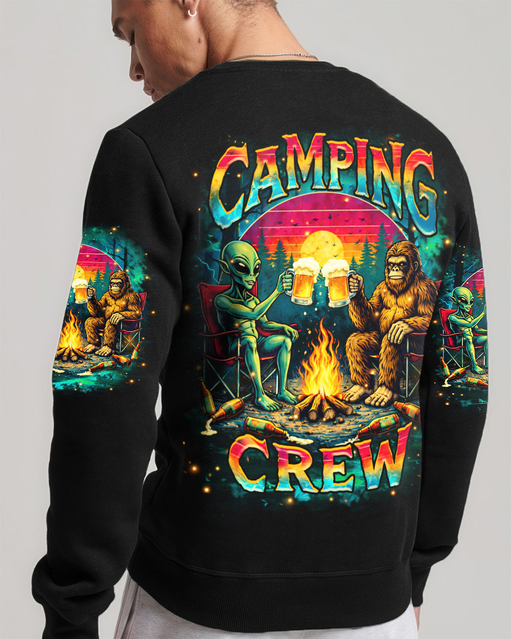 CAMPING CREW ALIEN BIGFOOT  ALL OVER PRINT - TLHN0604263