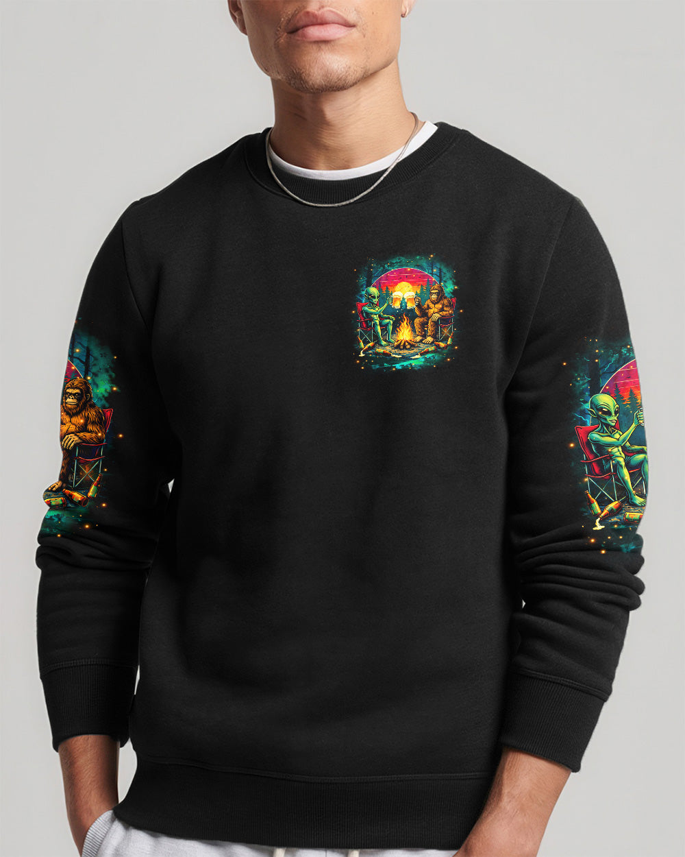 CAMPING CREW ALIEN BIGFOOT  ALL OVER PRINT - TLHN0604263