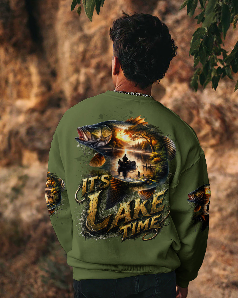 IT'S LAKE TIME FISHING ALL OVER PRINT - TLTW1305263