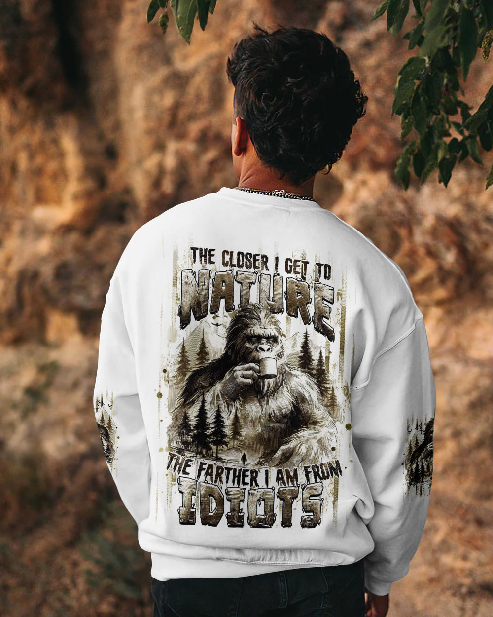 THE CLOSER I GET TO NATURE BIGFOOT ALL OVER PRINT - TLHG0106262