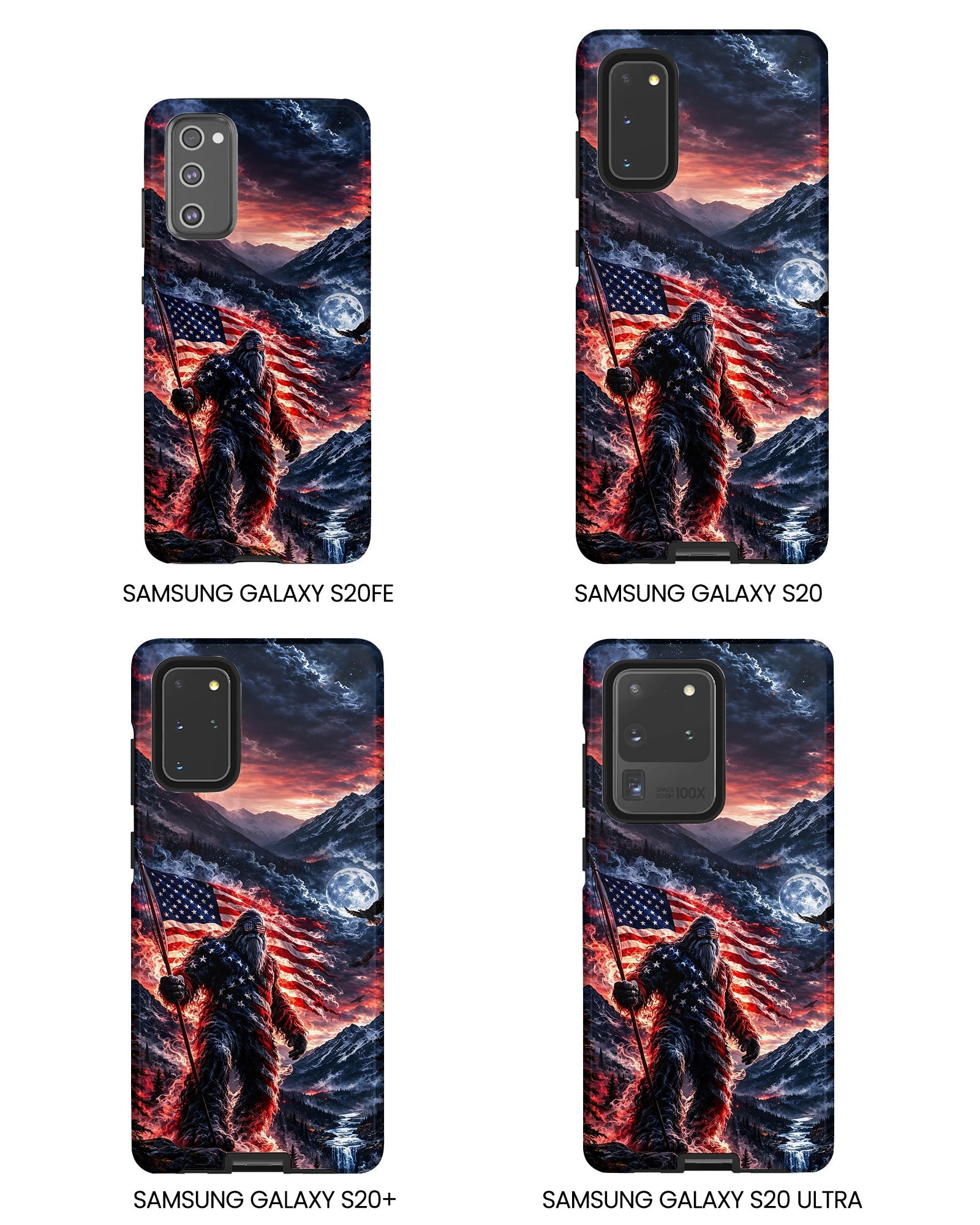 BIGFOOT WITH FLAG  PHONE CASE - TLHG0405266