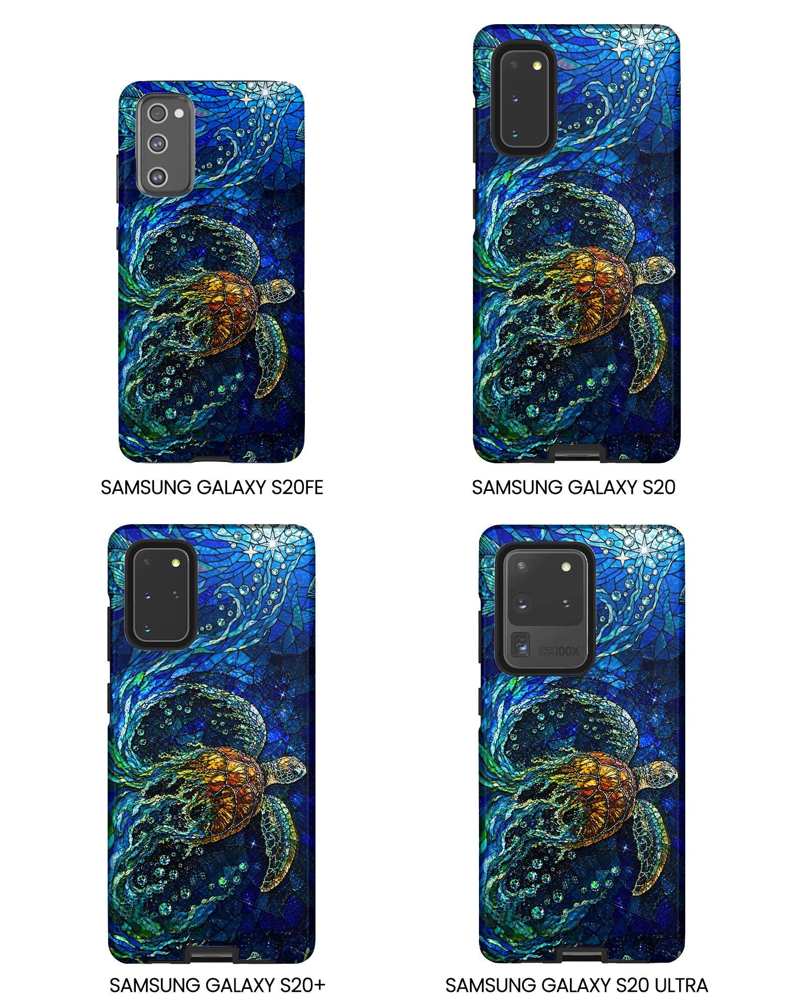 SEA TURTLE OCEAN STAINED GLASS PATTERN  PHONE CASE  - TLTW2804263