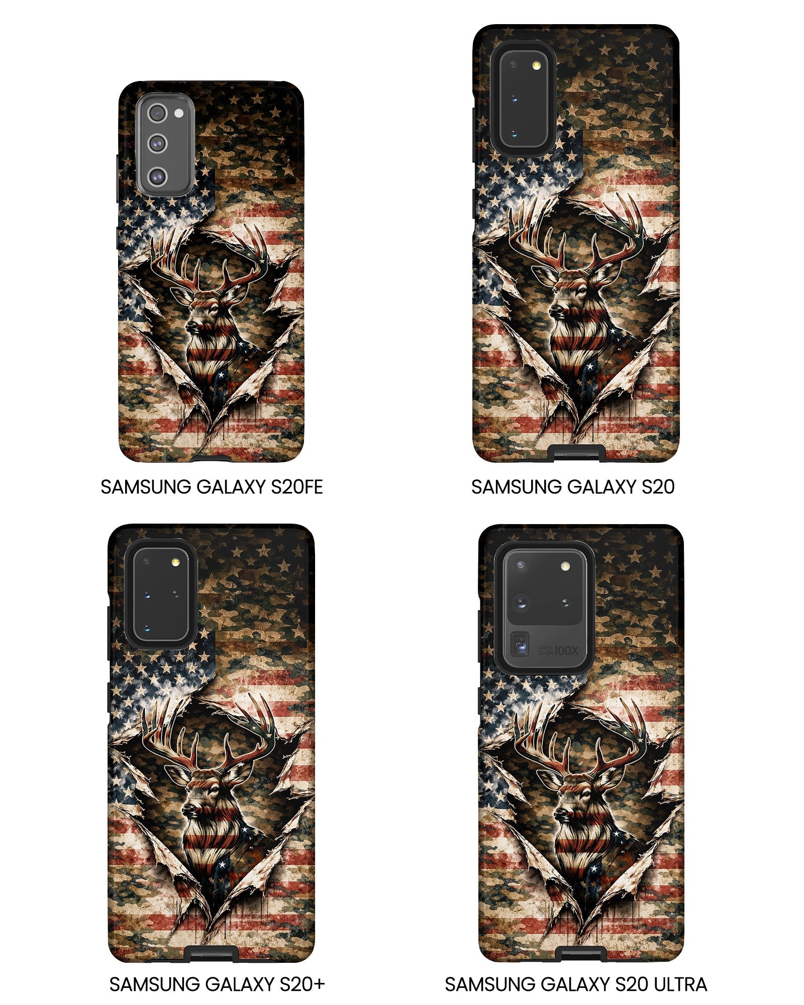 GRUNGE STARS AND STRIPES DEER HUNTING  PHONE CASE  - TLNT0605262