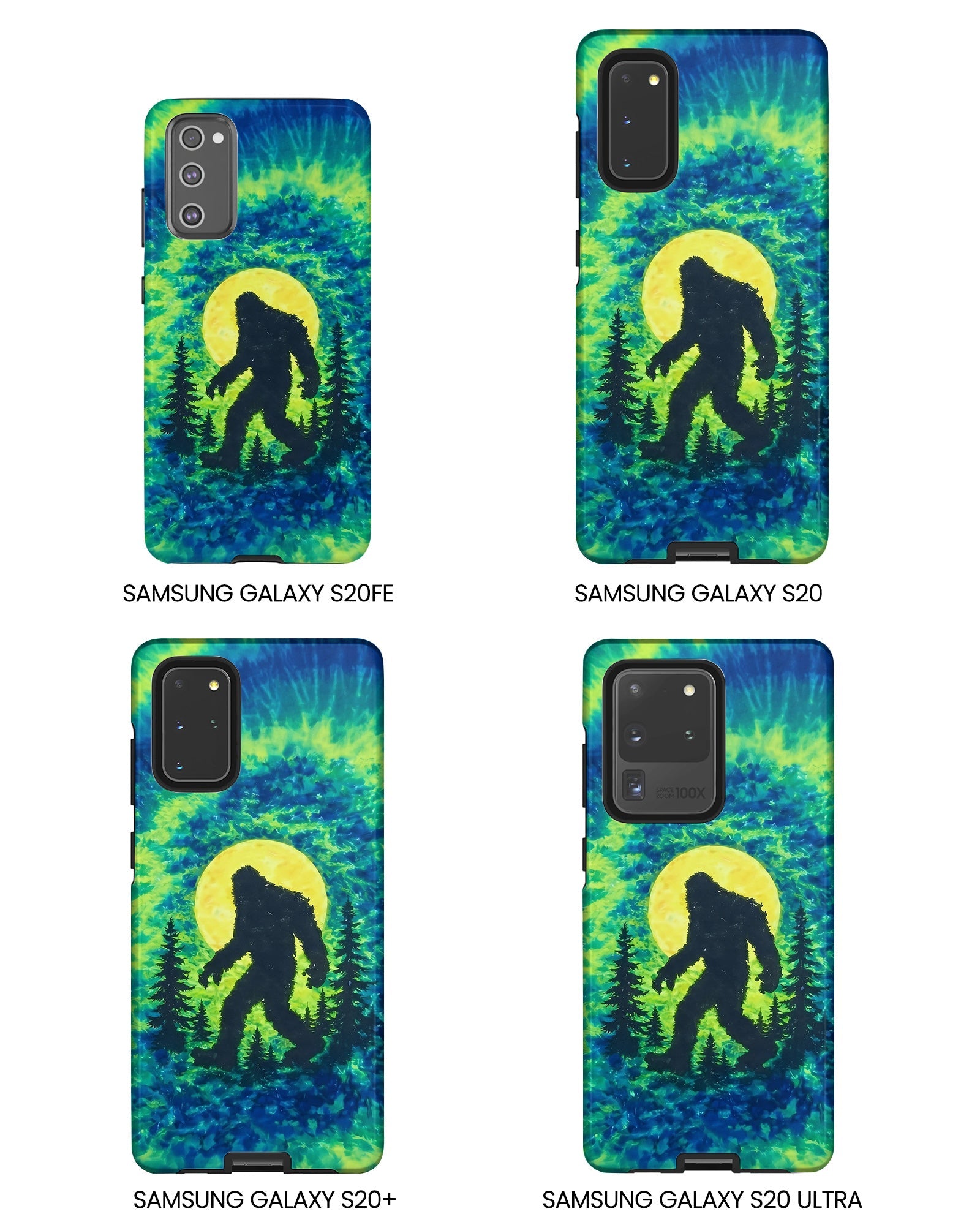 BIGFOOT IN THE FOREST GREEN BLUE SWIRL  PHONE CASE  - TLNO0505262