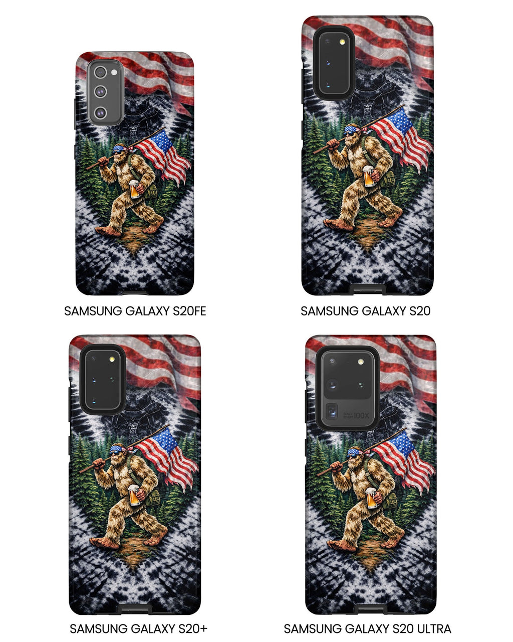 BIGFOOT WITH FLAG V SWIRL PHONE CASE  - TLTW0405263