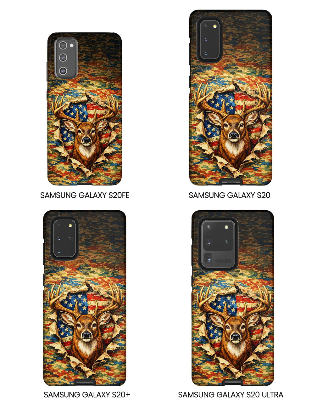HUNTING DEER CAMOUFLAGE STARS AND STRIPES  PHONE CASE  - TLNT0405261