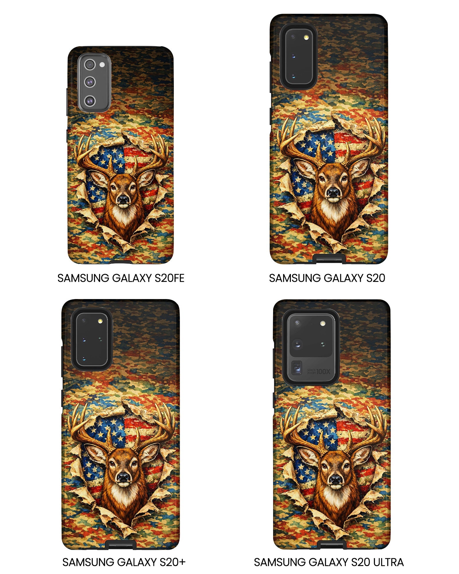 HUNTING DEER CAMOUFLAGE STARS AND STRIPES  PHONE CASE  - TLNT0405261