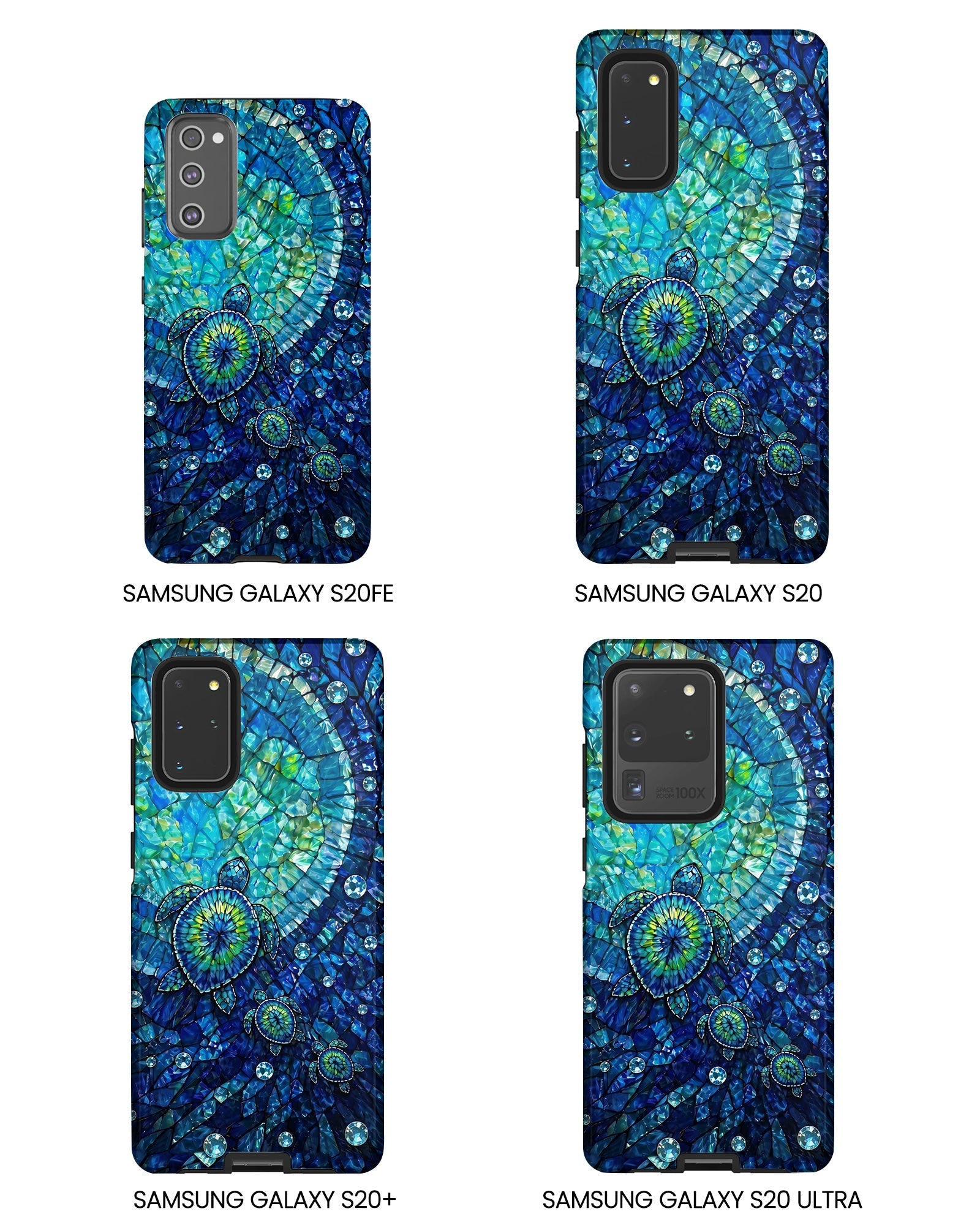 SEA TURTLE BLUE OCEAN STAINED GLASS PATTERN  PHONE CASE  - TLNO2904265