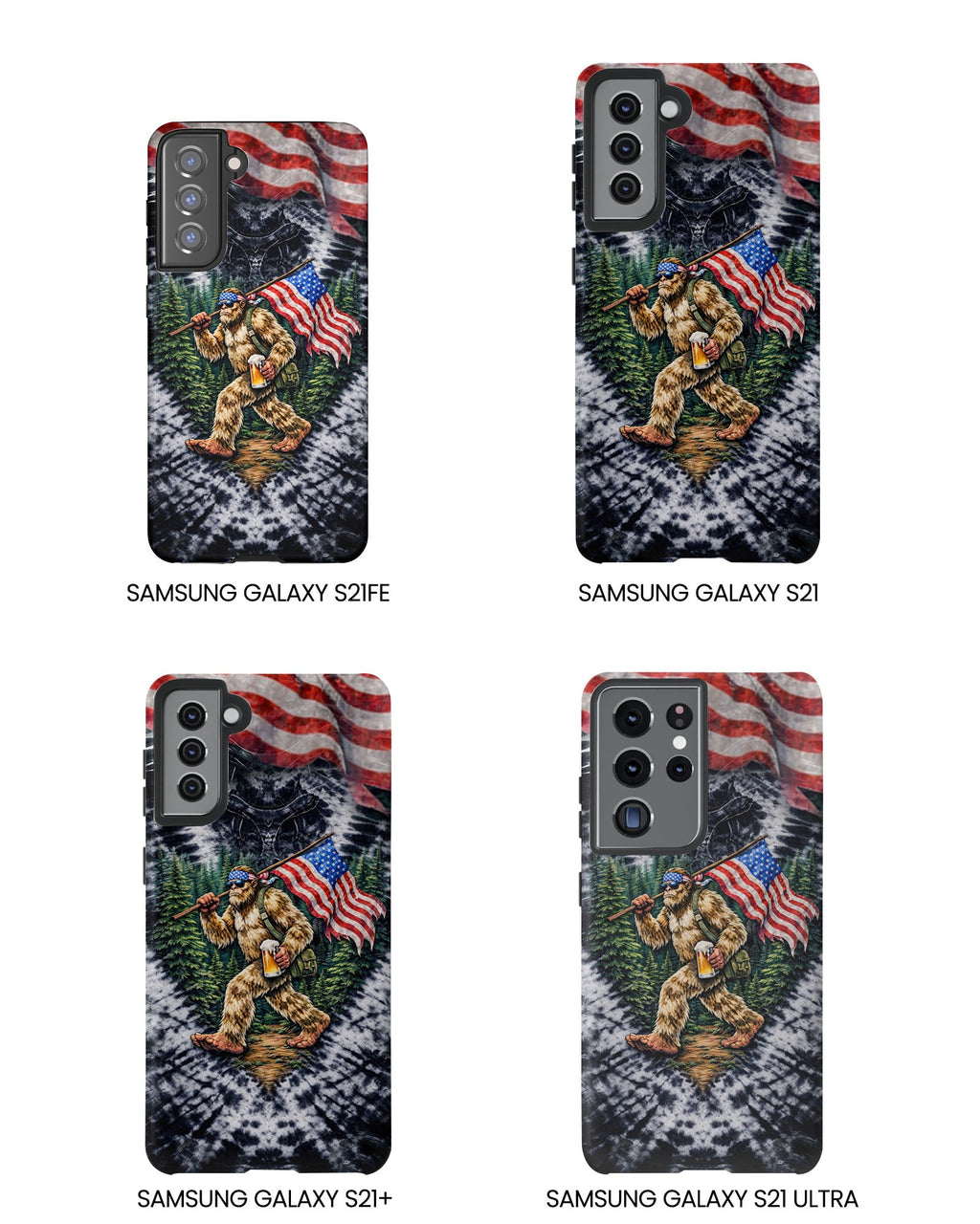 BIGFOOT WITH FLAG V SWIRL PHONE CASE  - TLTW0405263