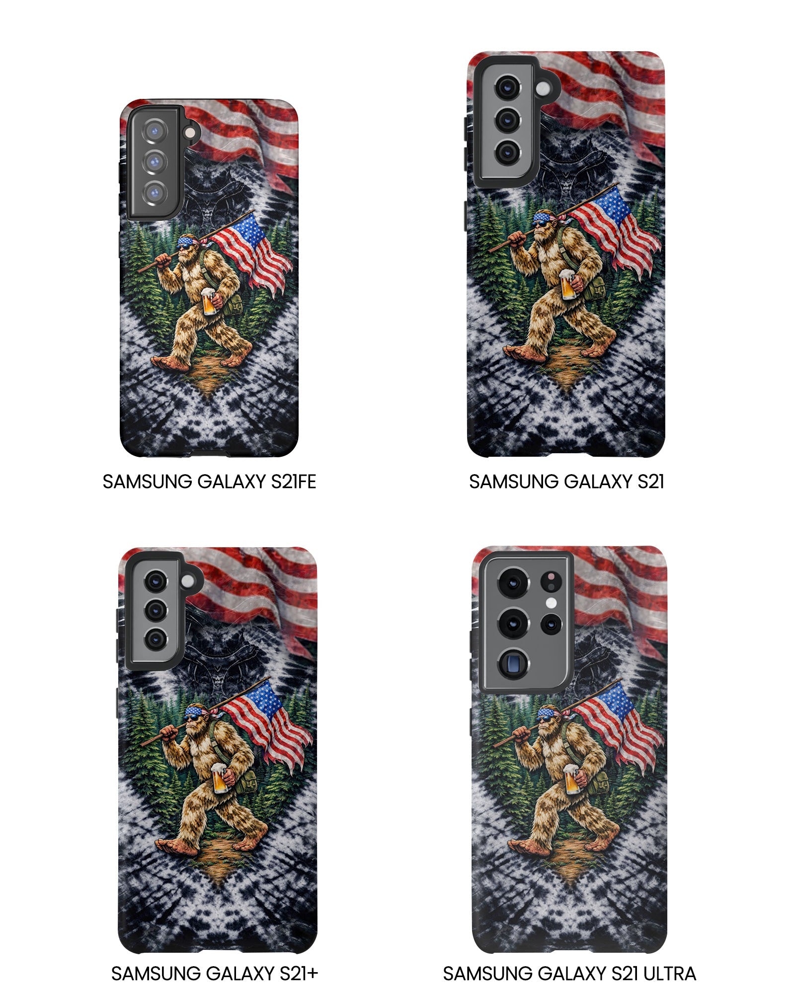 BIGFOOT WITH FLAG V SWIRL PHONE CASE  - TLTW0405263