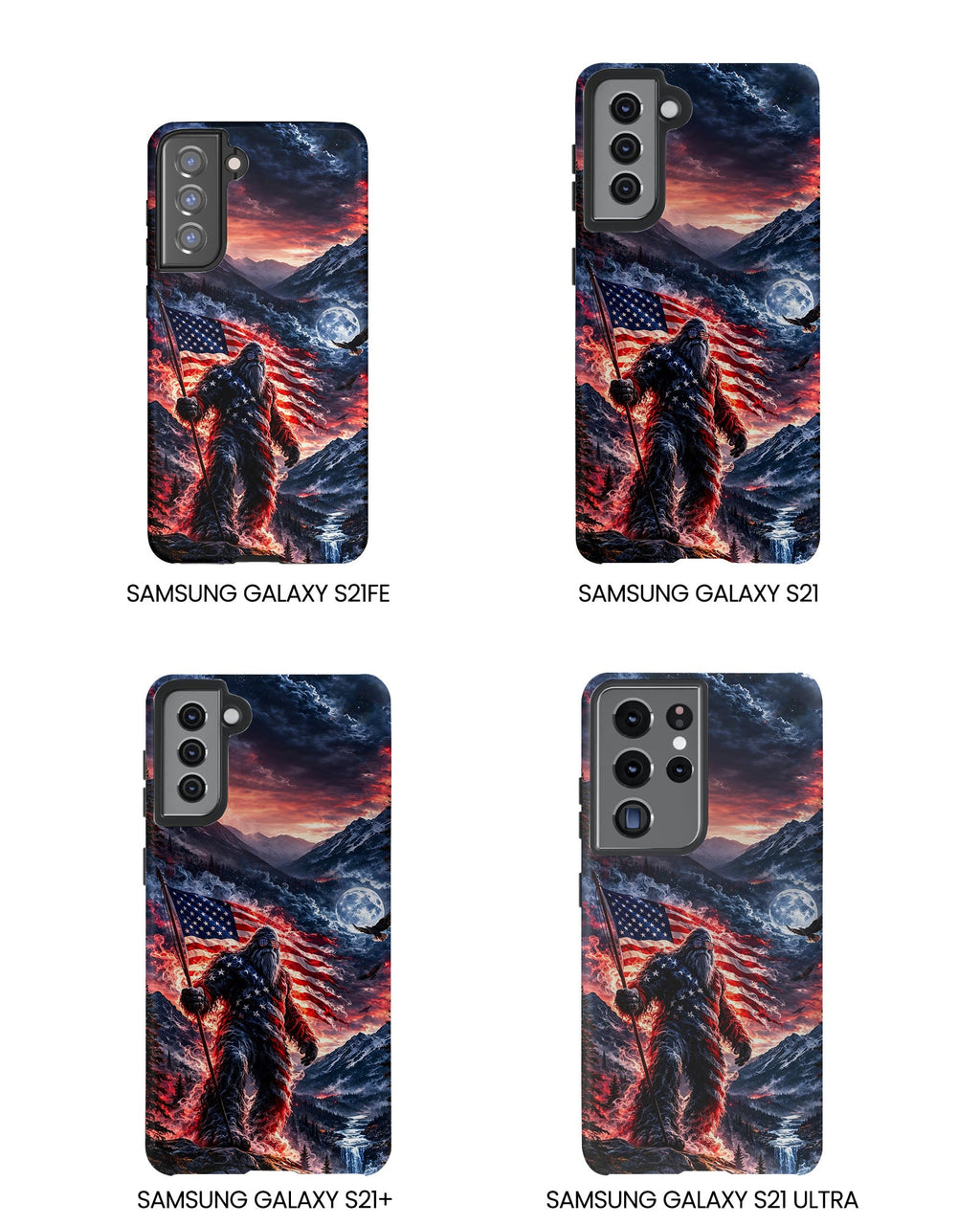 BIGFOOT WITH FLAG  PHONE CASE - TLHG0405266